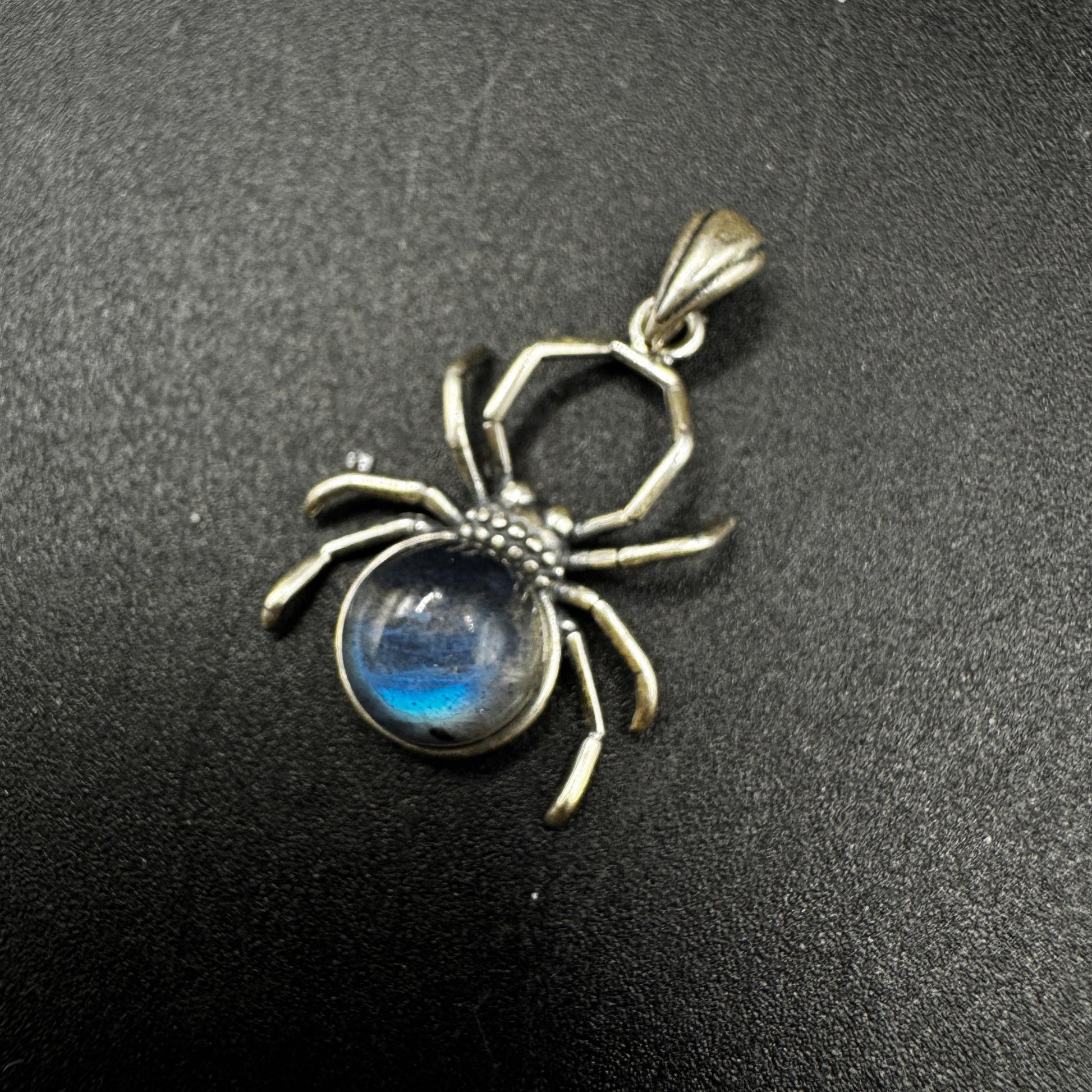 Labradorite Spider S925 Halloween Necklace