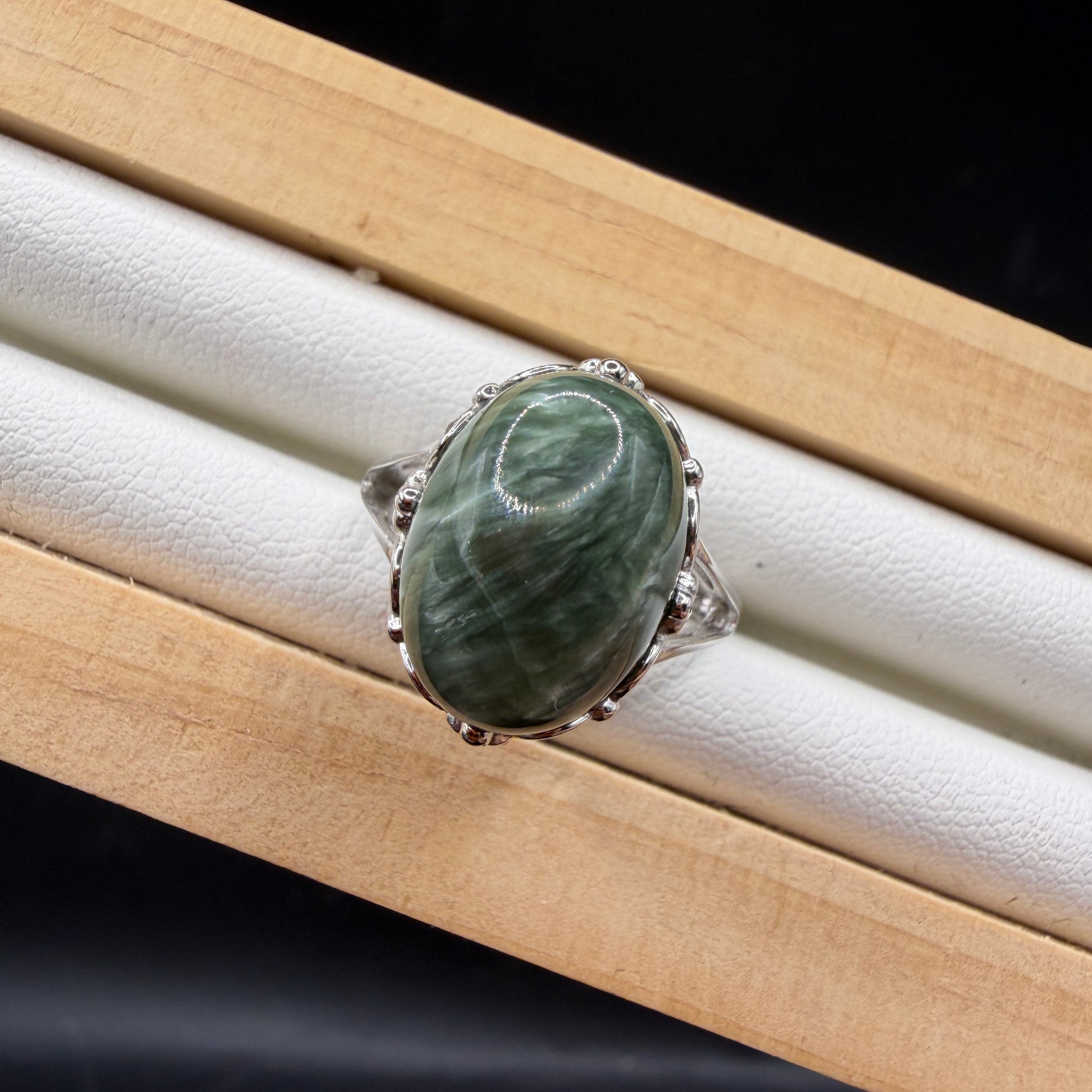 Seraphinite S925 Adjustable Ring