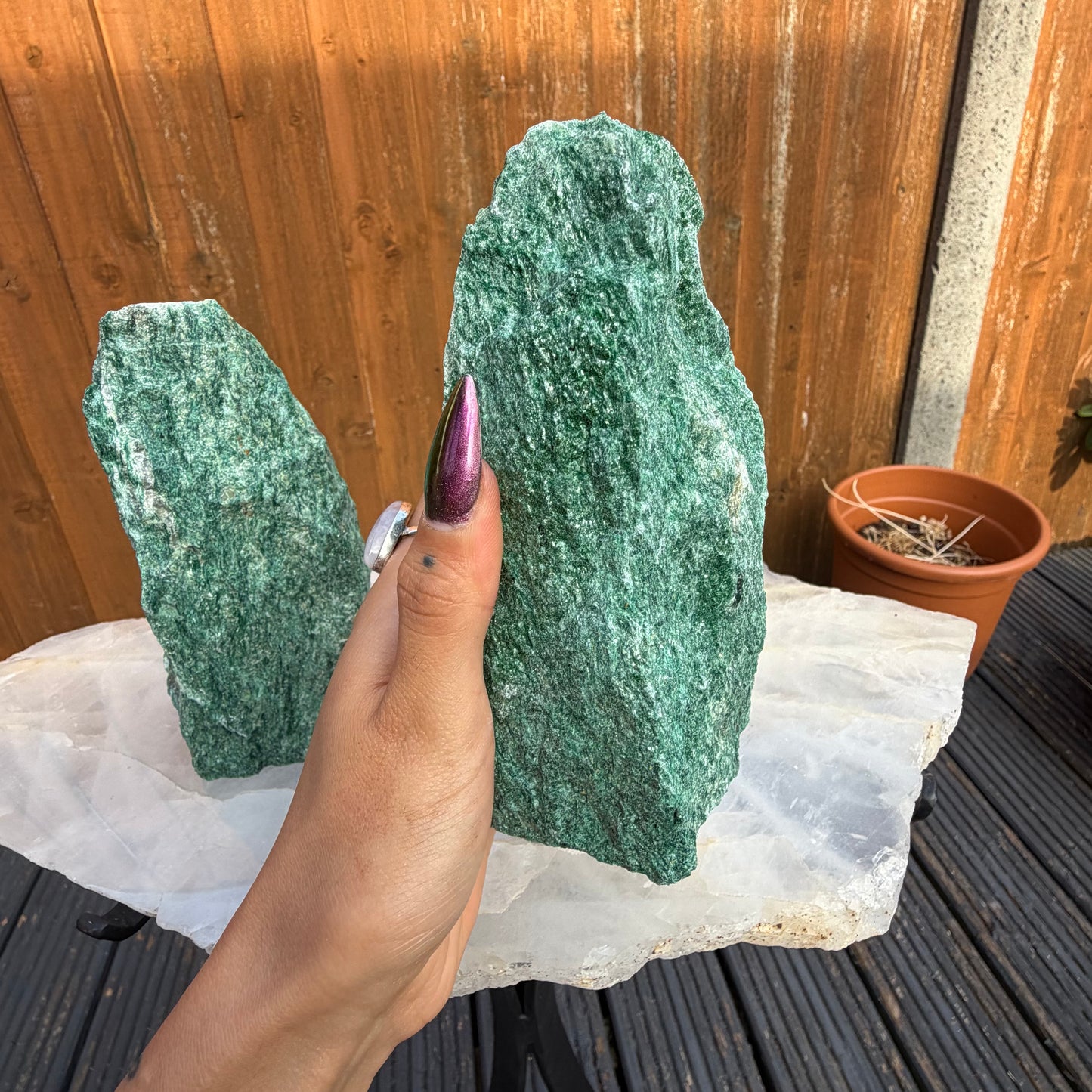 Green Fuchsite Raw Towers