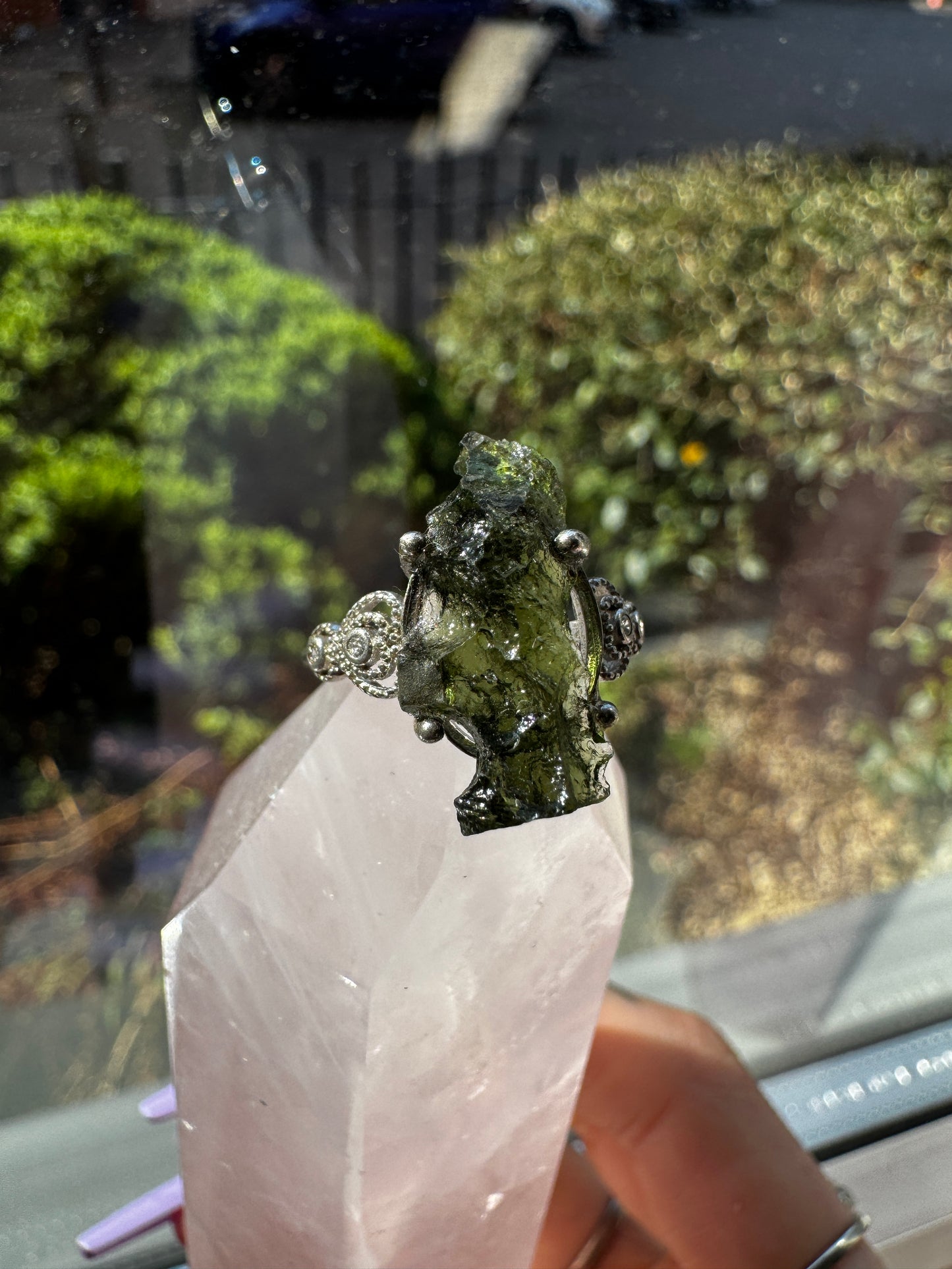 Moldavite Ring