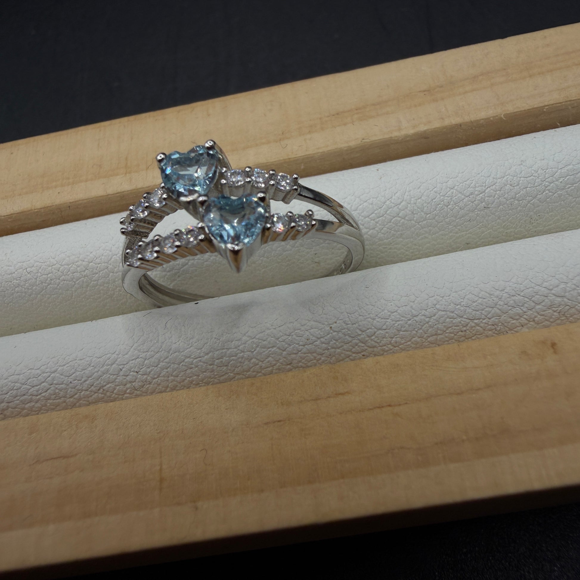 Blue Topaz S925 Adjustable Ring