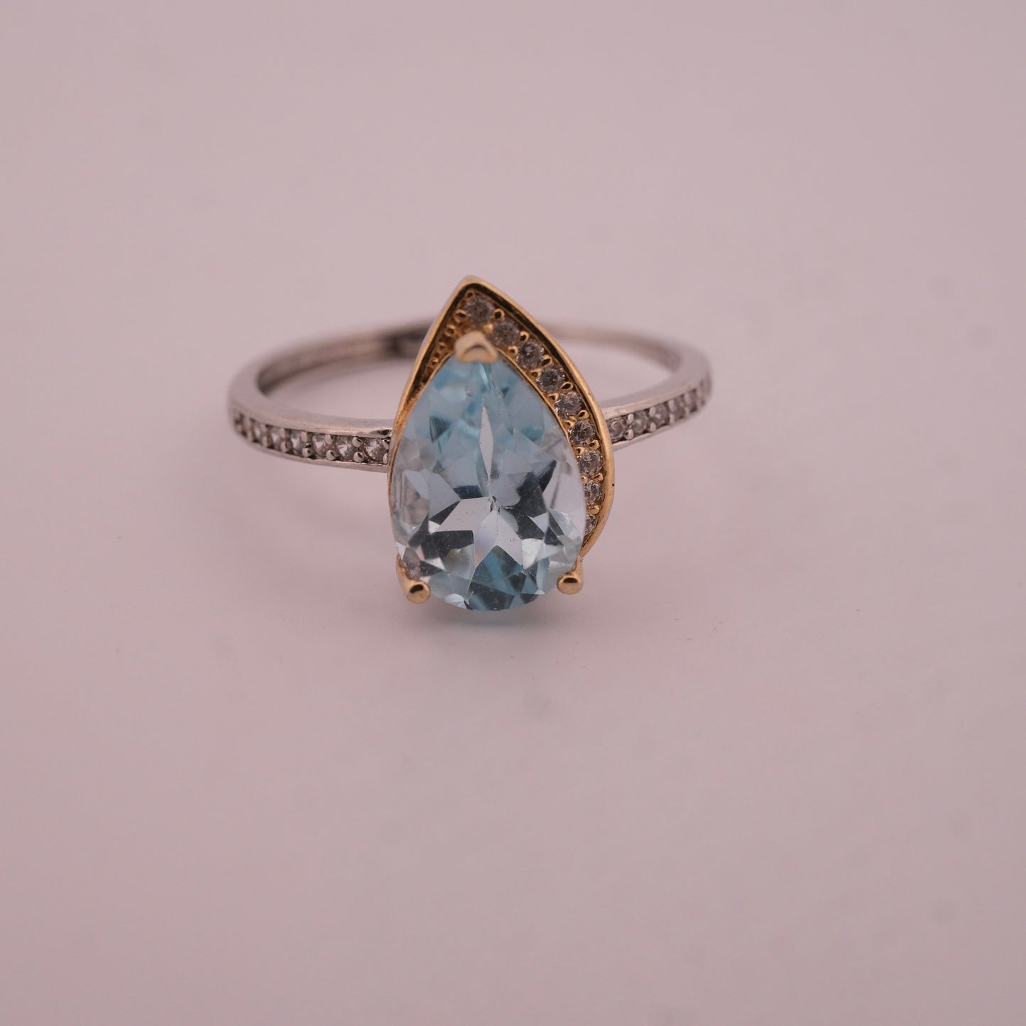 Blue Topaz S925 Adjustable Ring