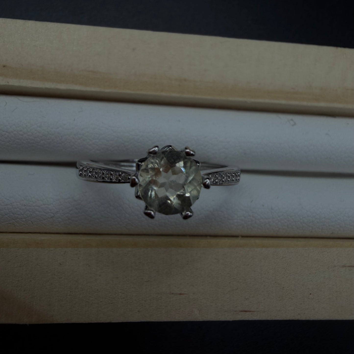 Libyan Desert Glass S925 Certified Adjustable Ring