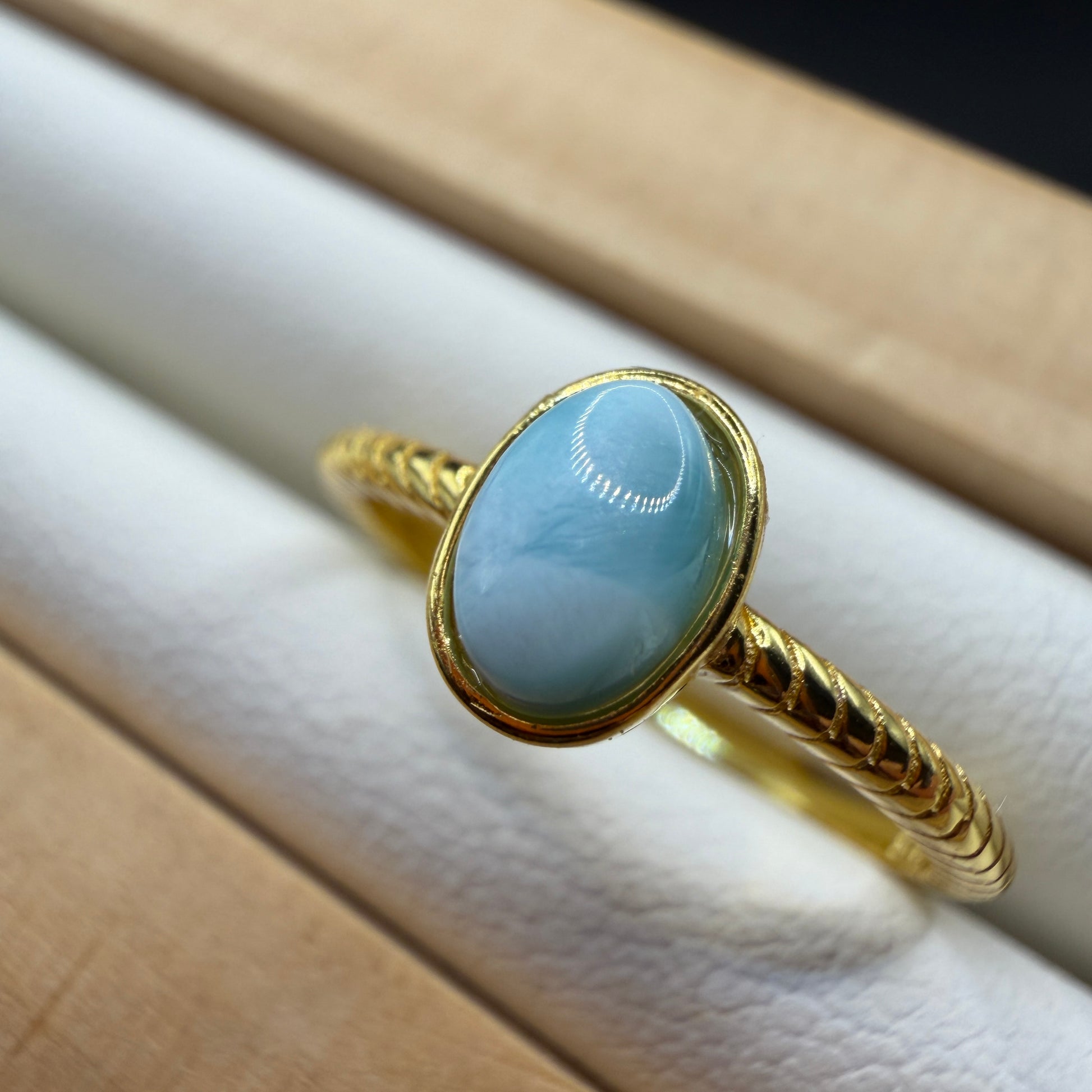 Larimar S925 Adjustable Ring