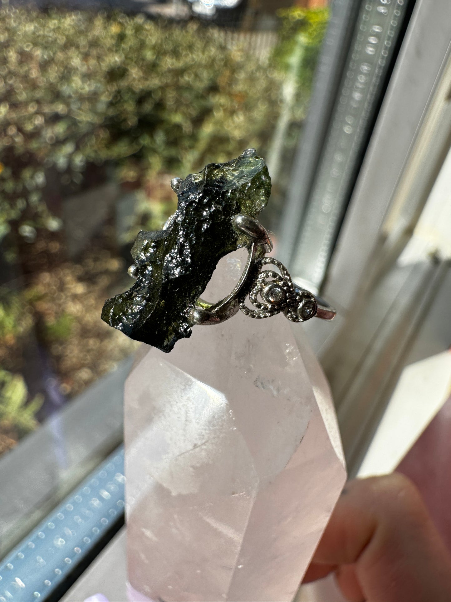 Moldavite Ring
