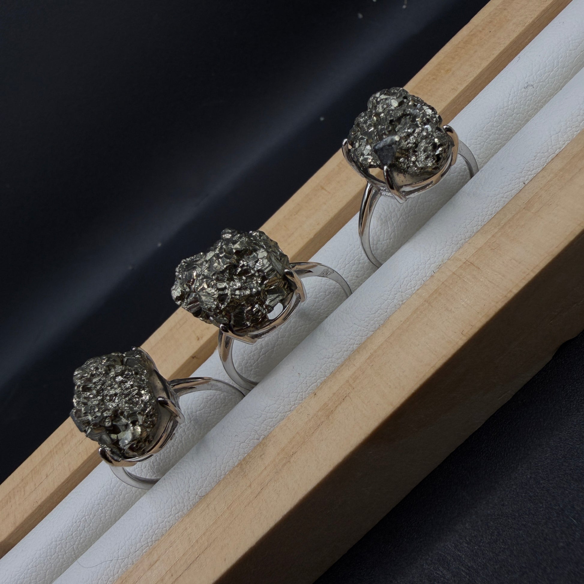 Pyrite S925 Adjustable Ring