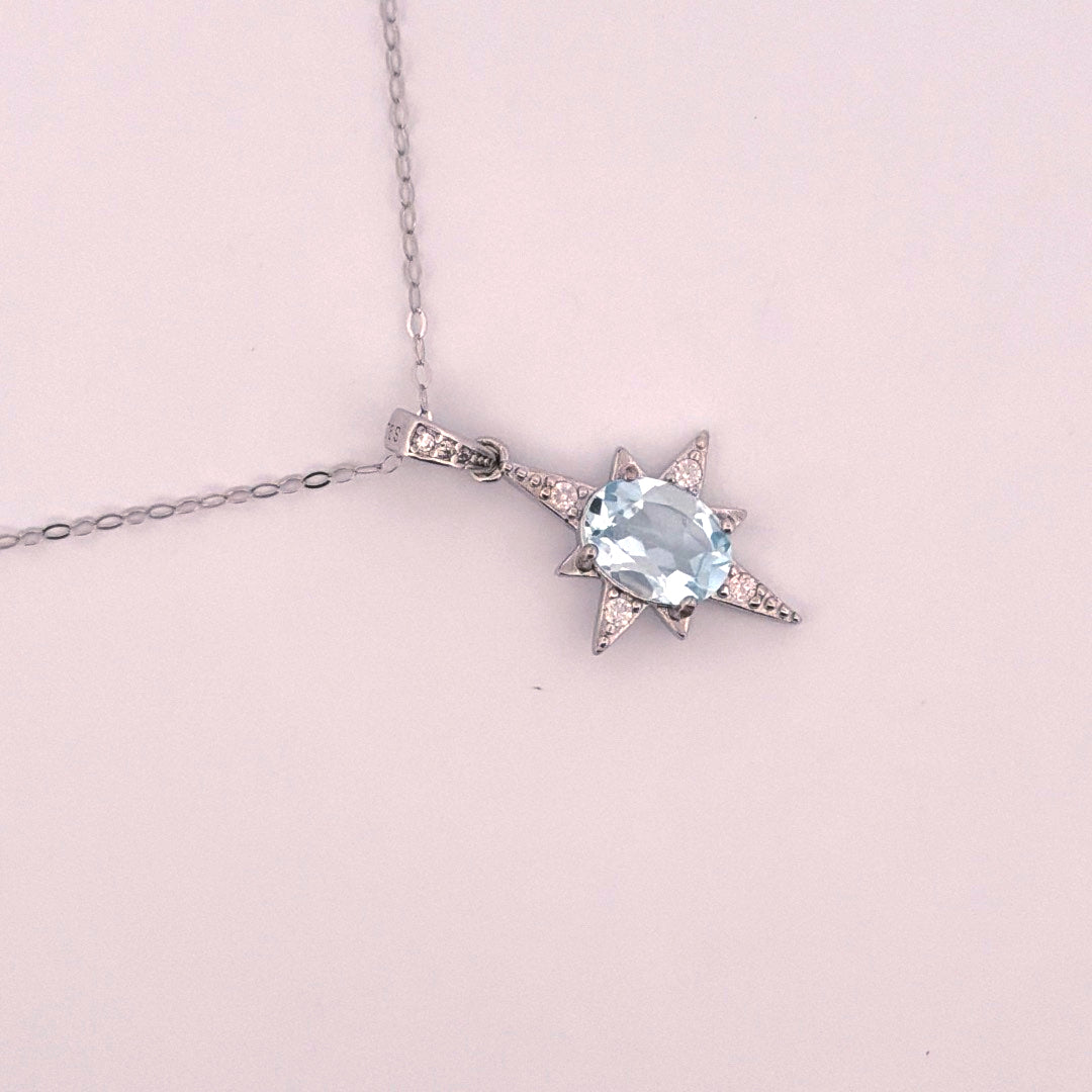 Aquamarine S925 Necklace