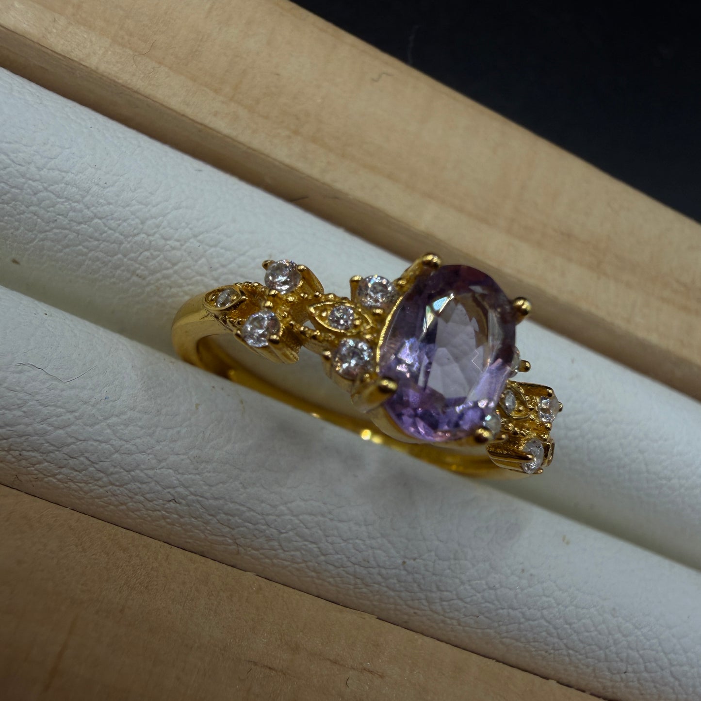 Amethyst Star S925 Adjustable Ring