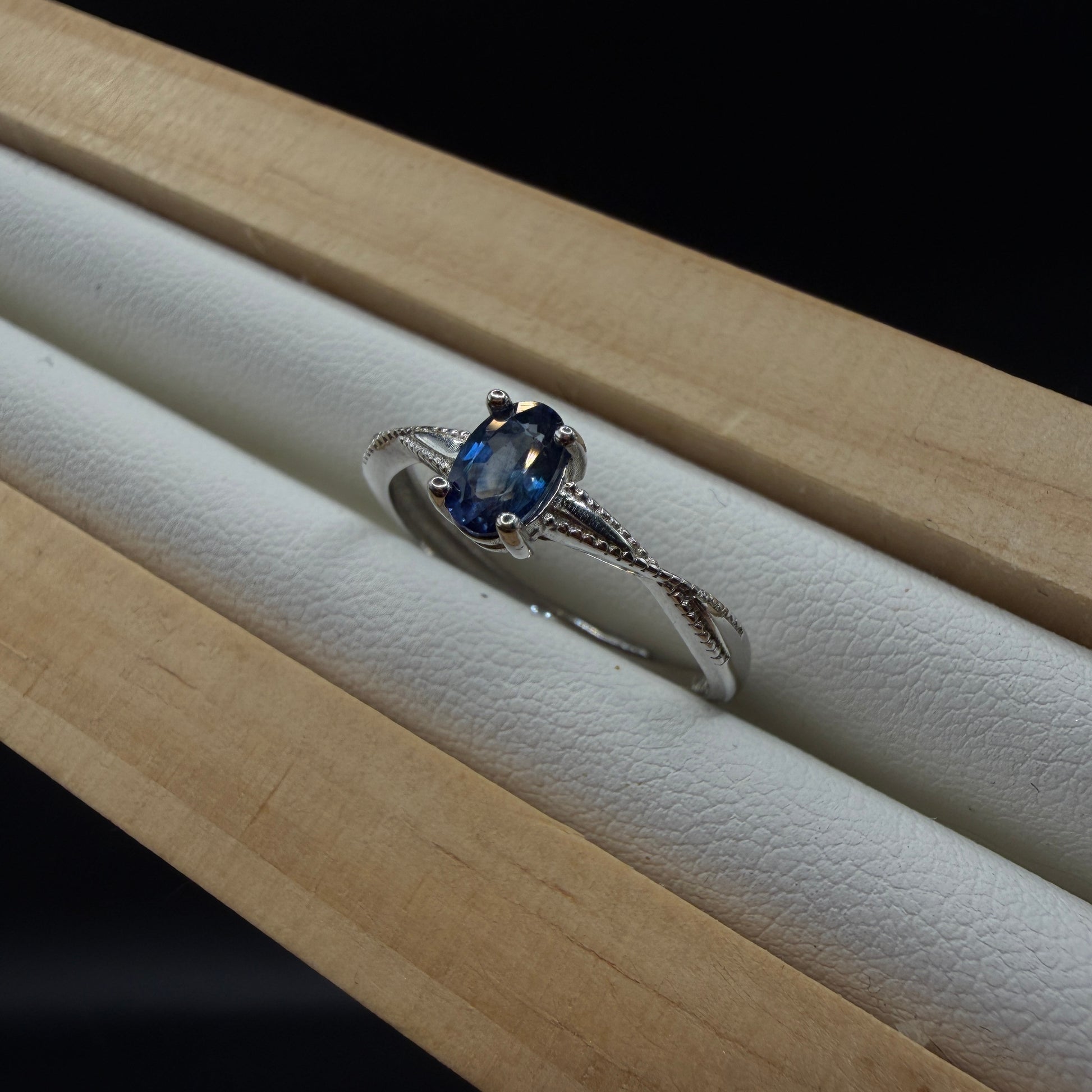 Sapphire S925 Adjustable Ring