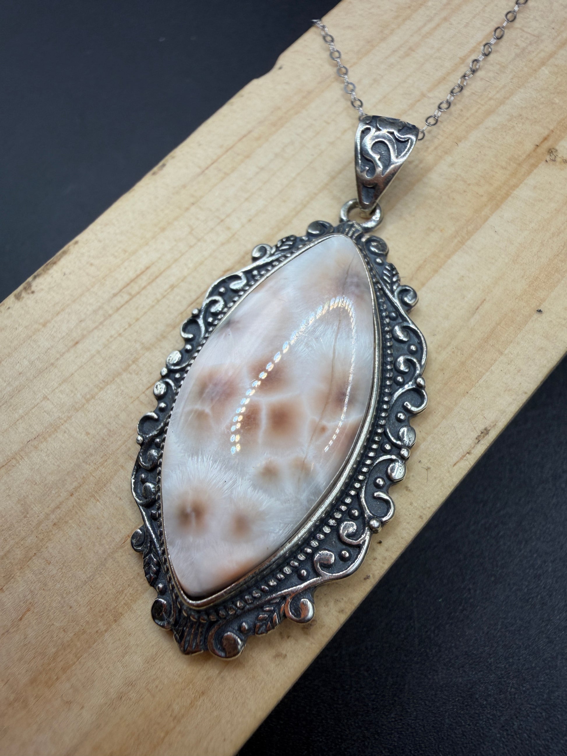 Pink Larimar S925 Necklace