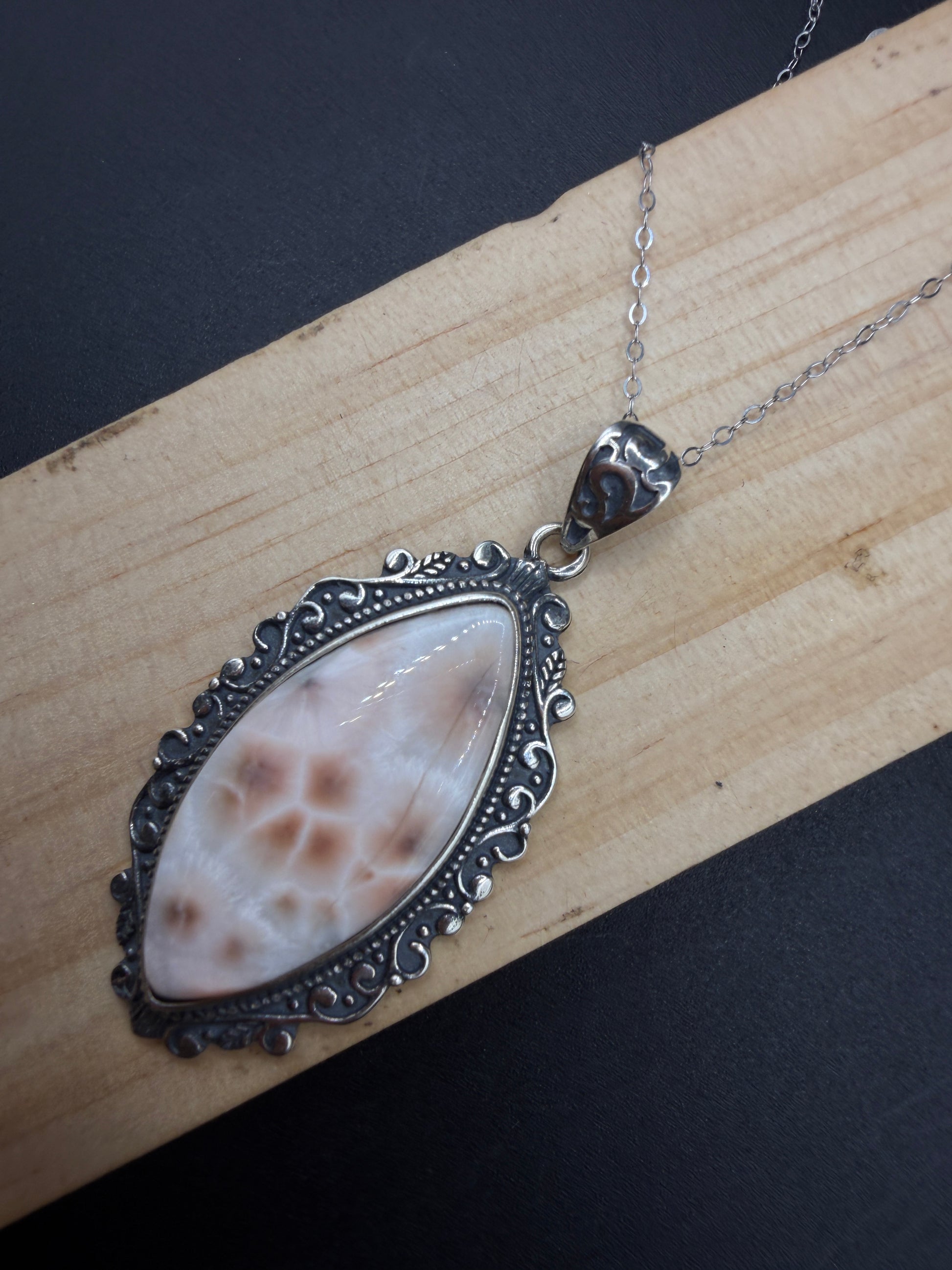 Pink Larimar S925 Necklace