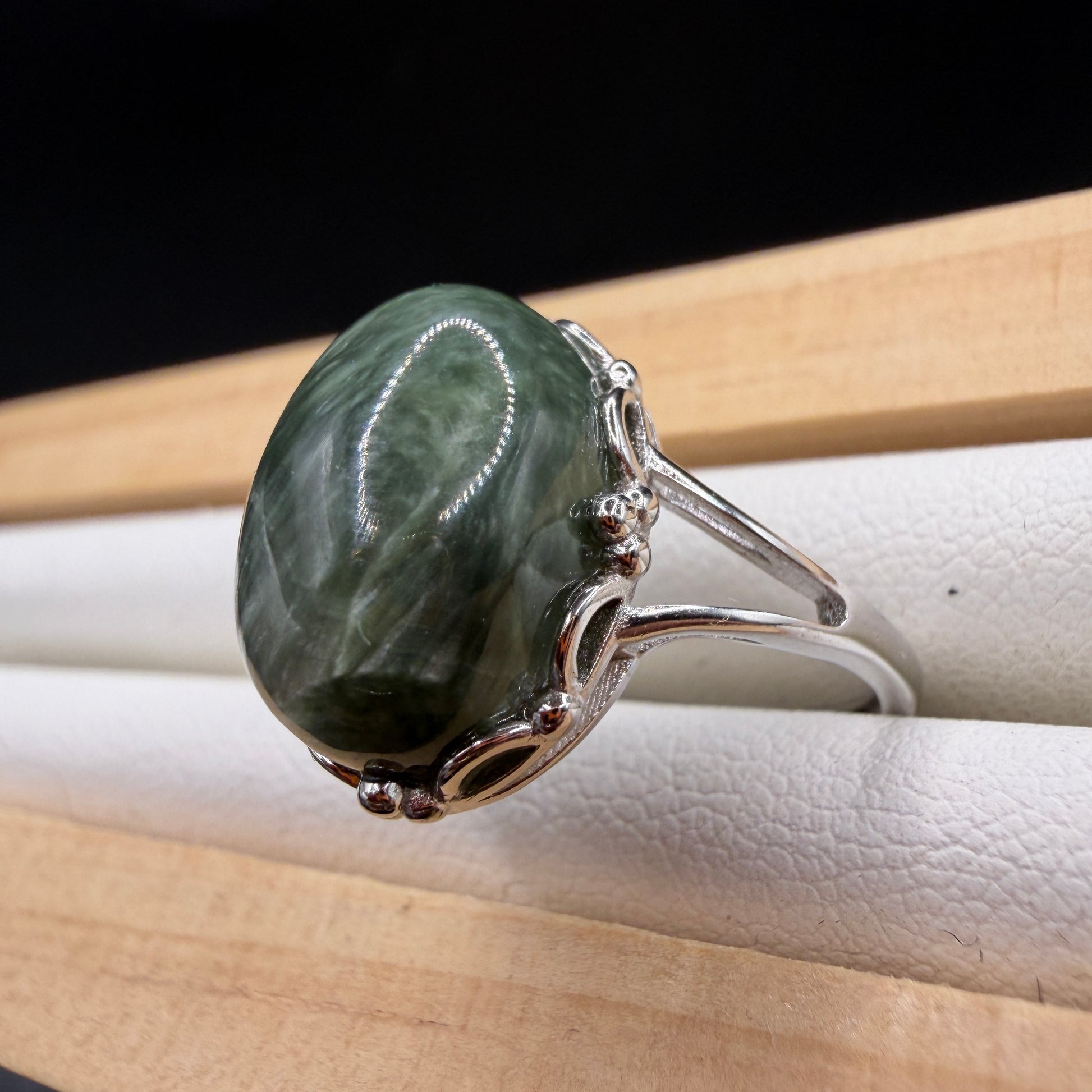 Seraphinite S925 Adjustable Ring