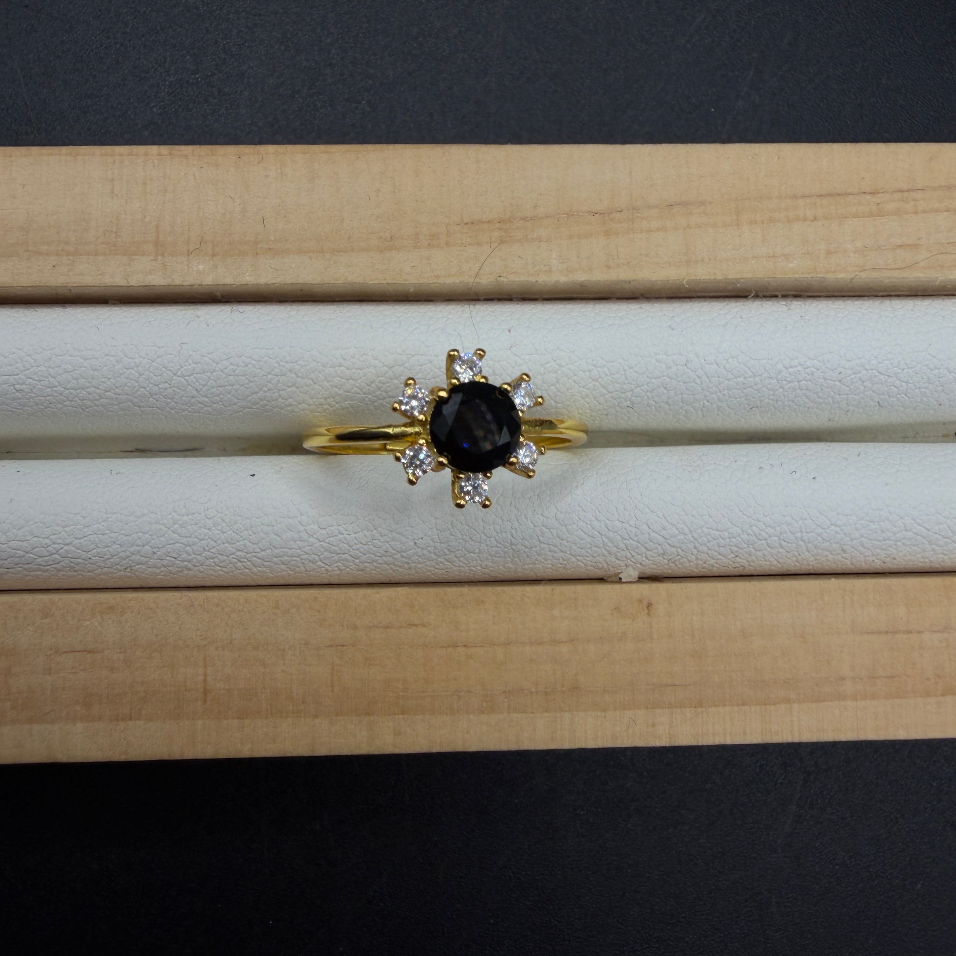 Black Spinel S925 Adjustable Ring