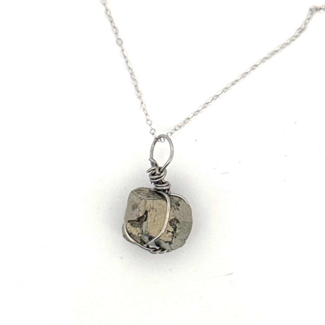 Pyrite Handmade Necklace on S925 Chain