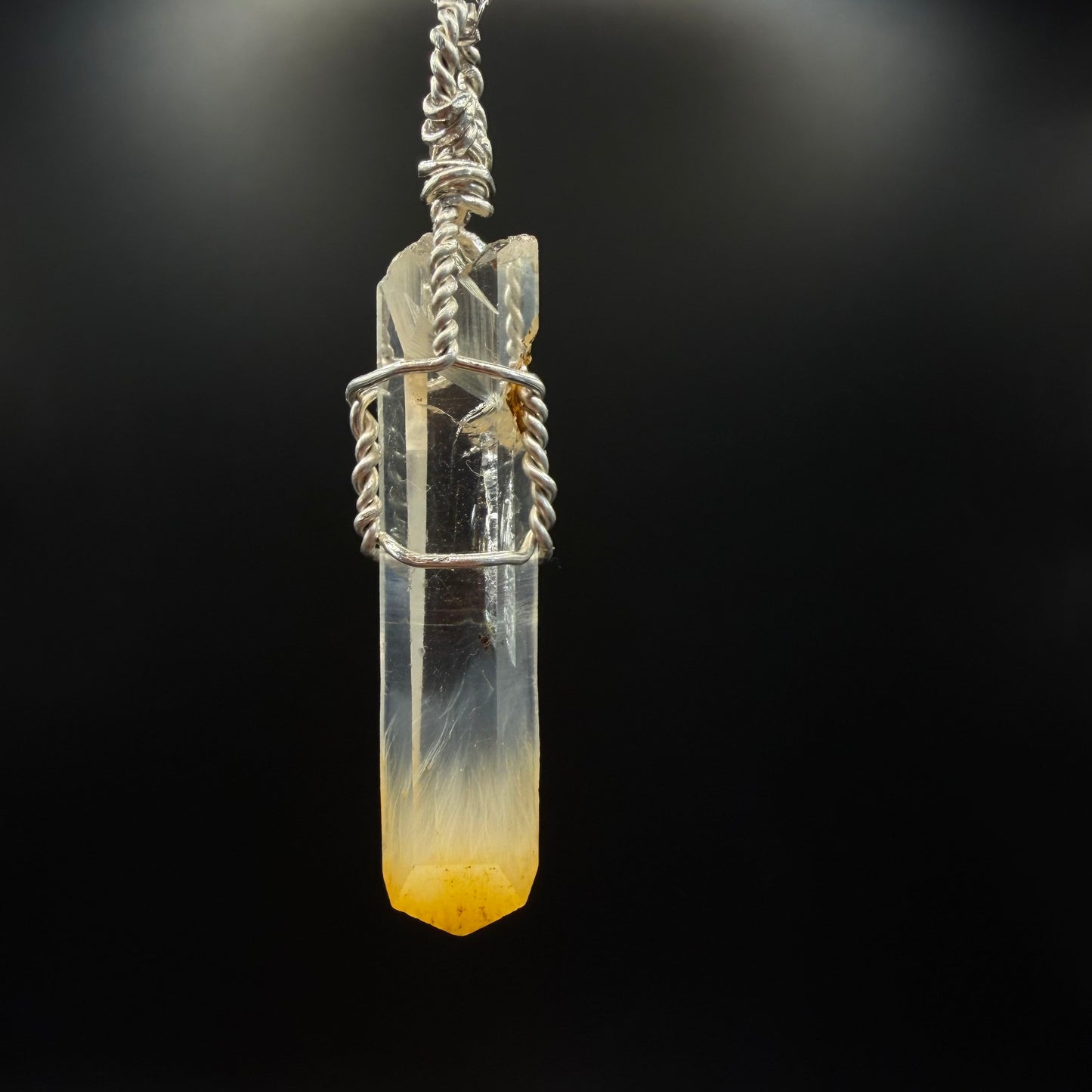 Columbian Mango Quartz Handmade S925 Necklace