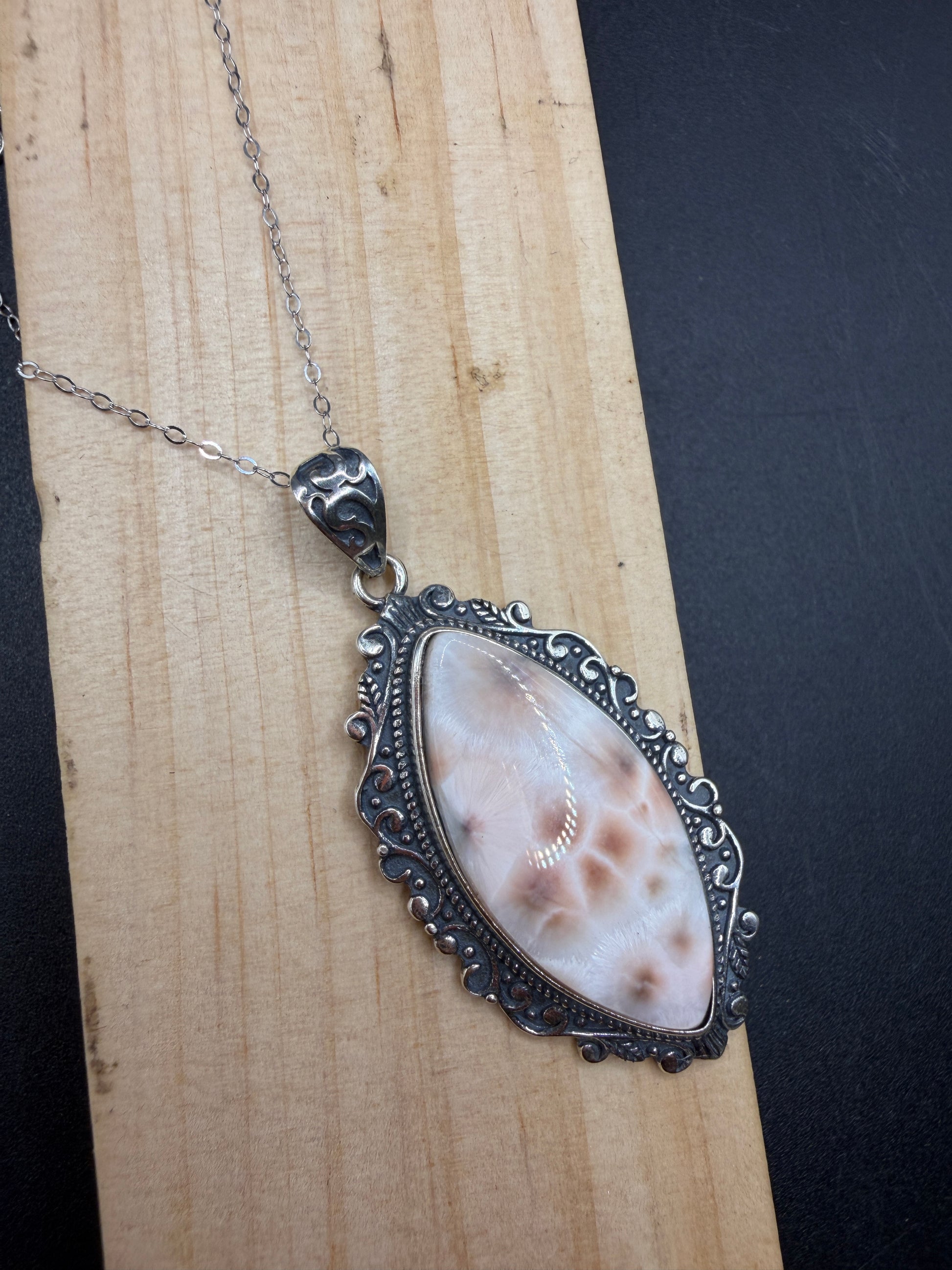 Pink Larimar S925 Necklace