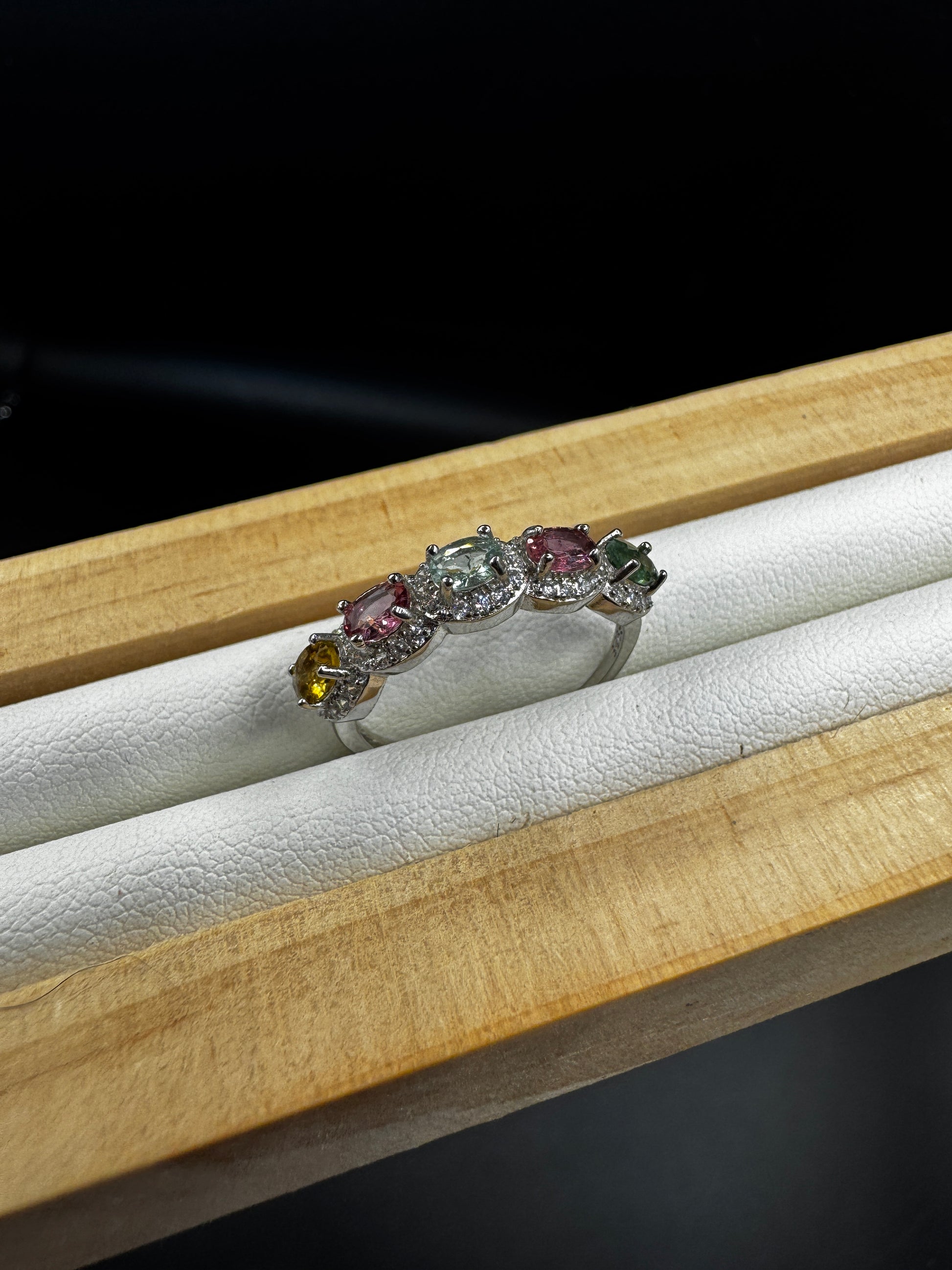 Rainbow Tourmaline Ring