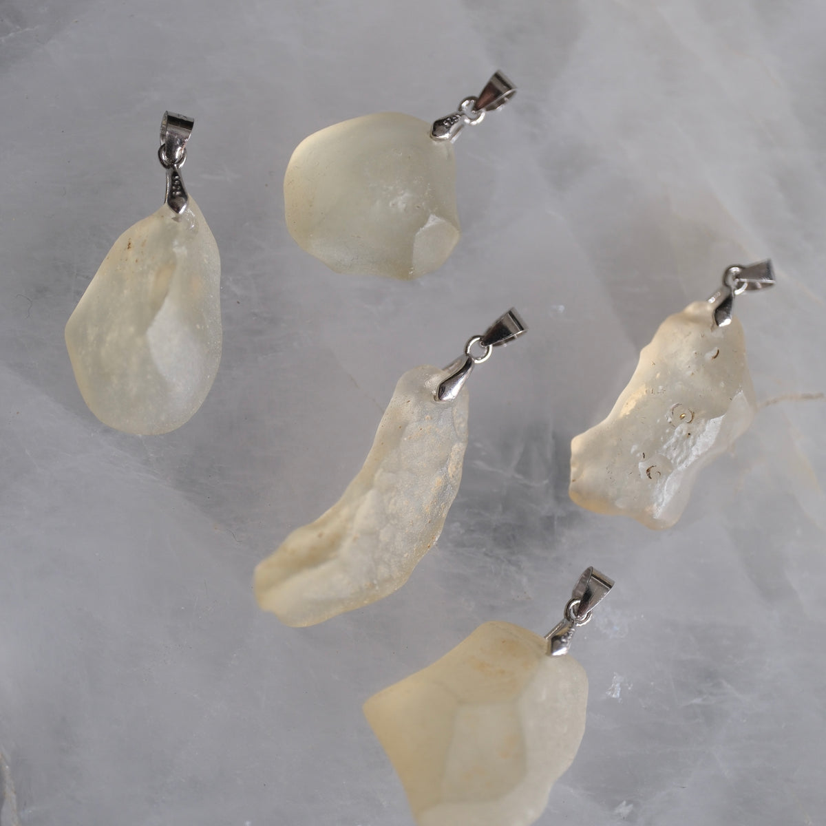 Libyan Desert Glass Raw S925 Necklace