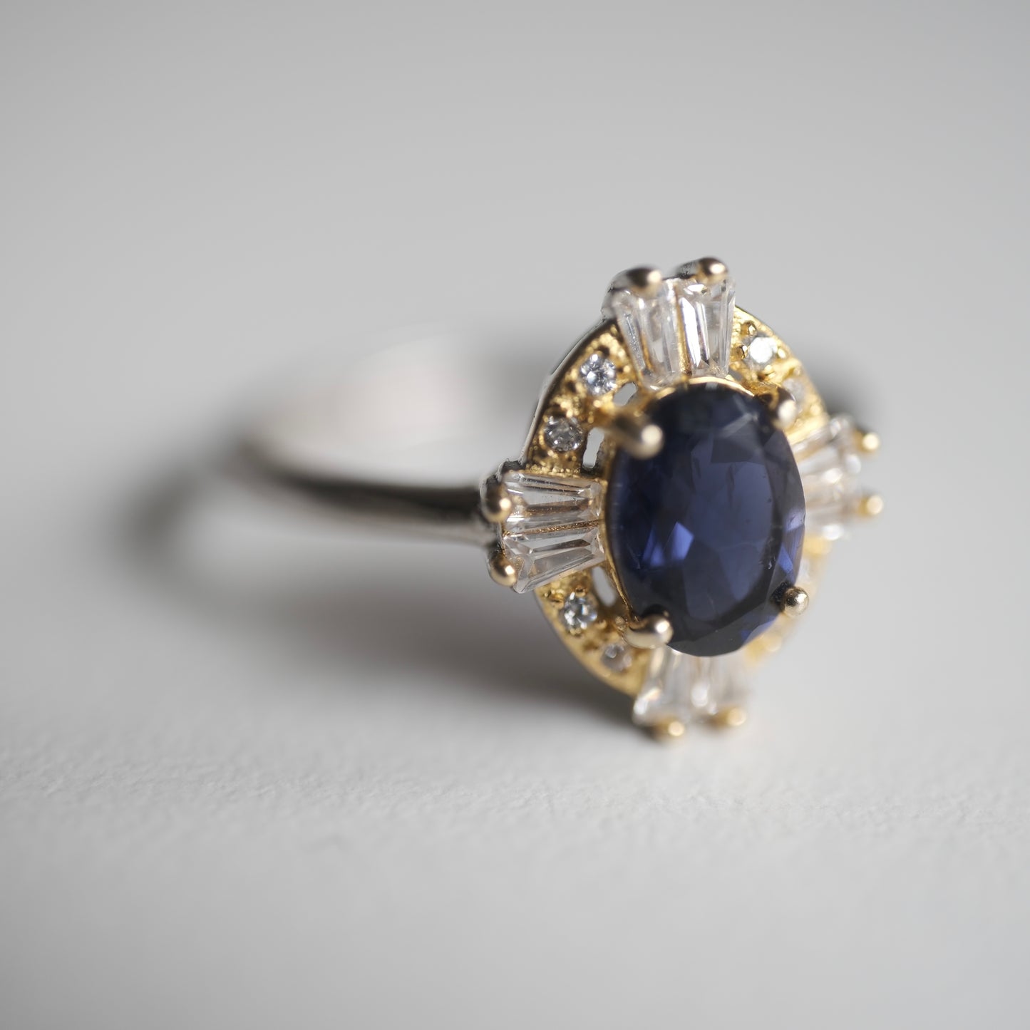 Sapphire S925 Adjustable Ring