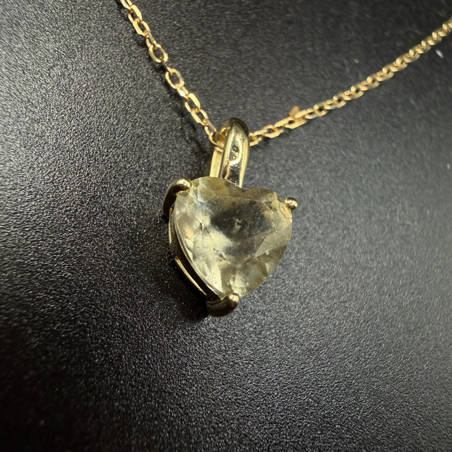 9ct Gold Libyan Desert Glass Certified Necklace