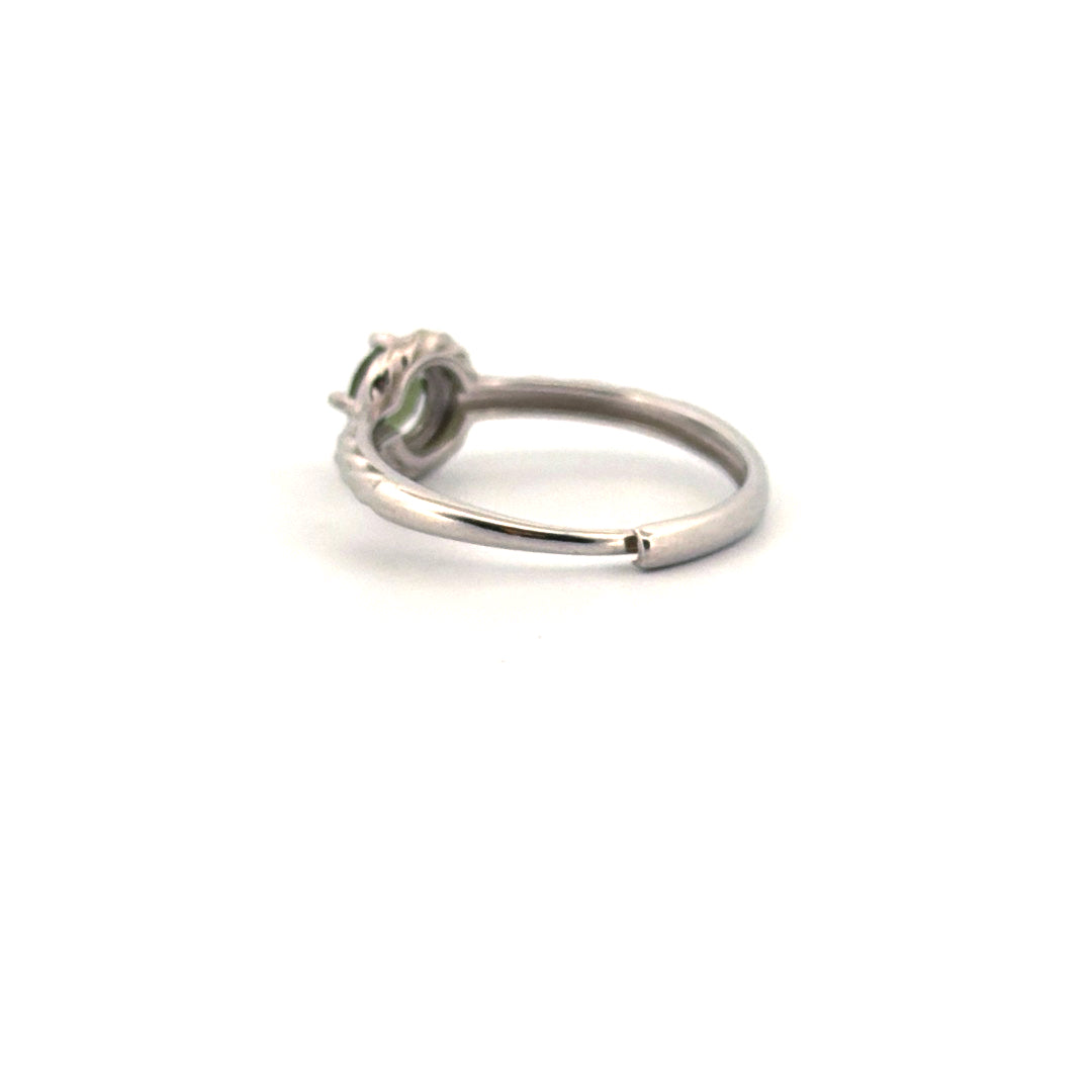 Moldavite S925 Certified Adjustable Ring