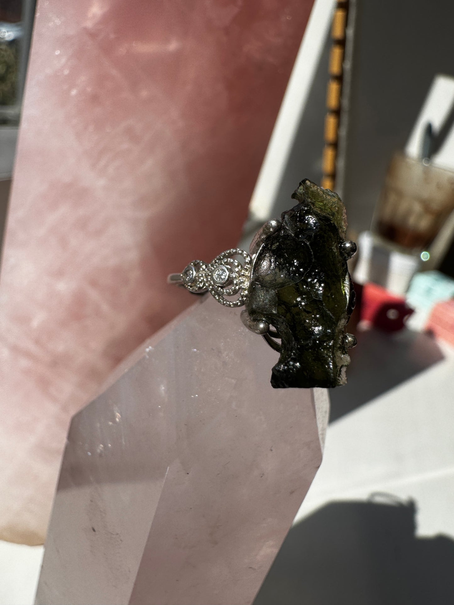 Moldavite Ring