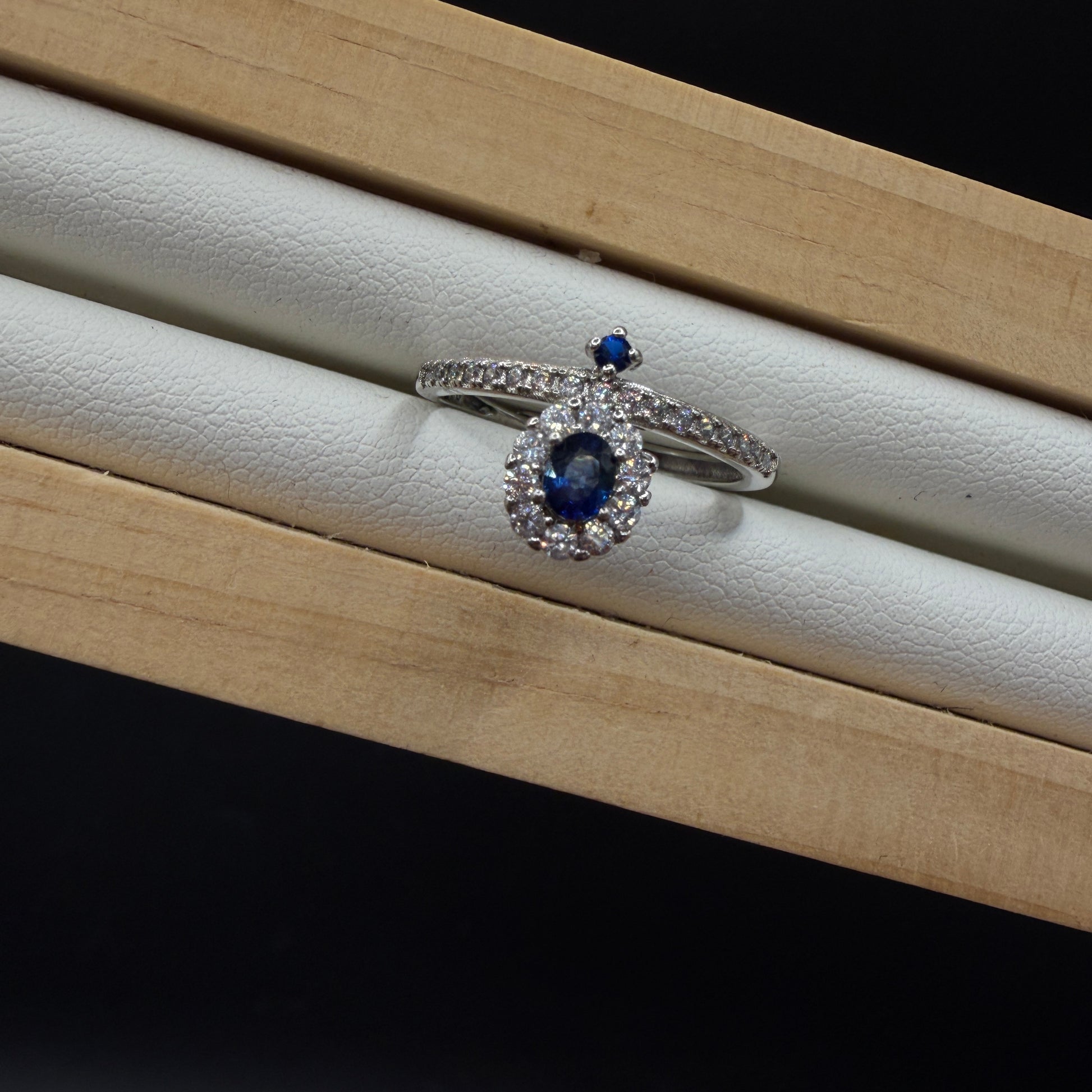 Sapphire S925 Adjustable Ring