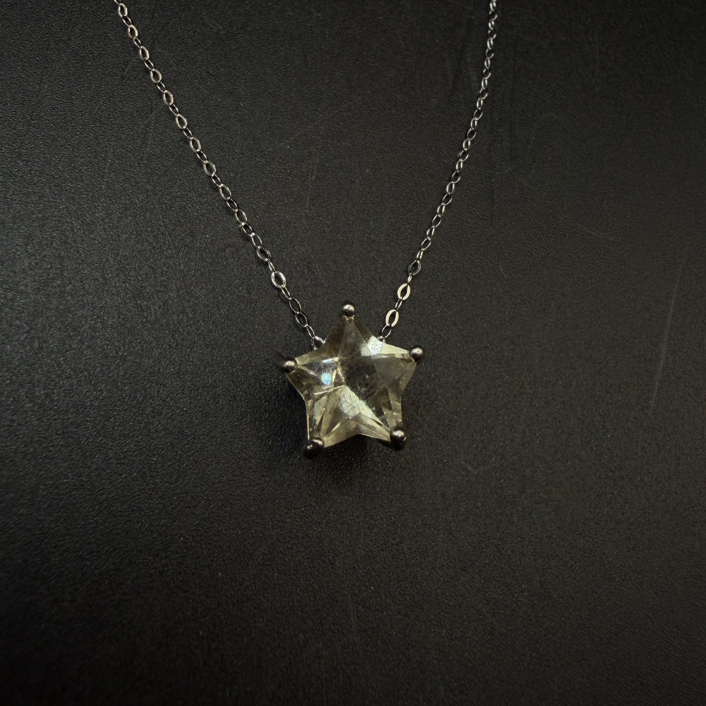Libyan Desert Glass Star S925 Certified Necklace