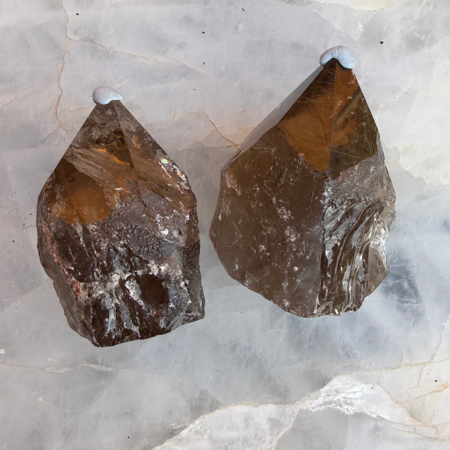 Smokey Quartz Cut Base Points