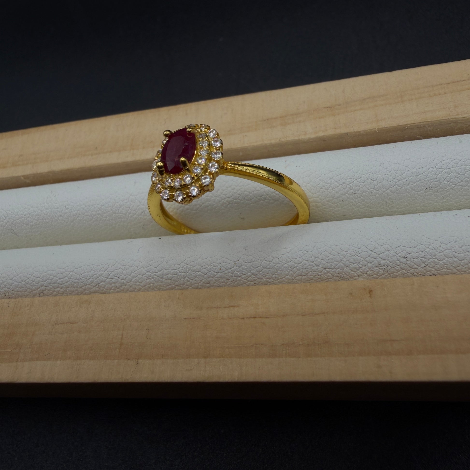 Ruby S925 Adjustable Ring