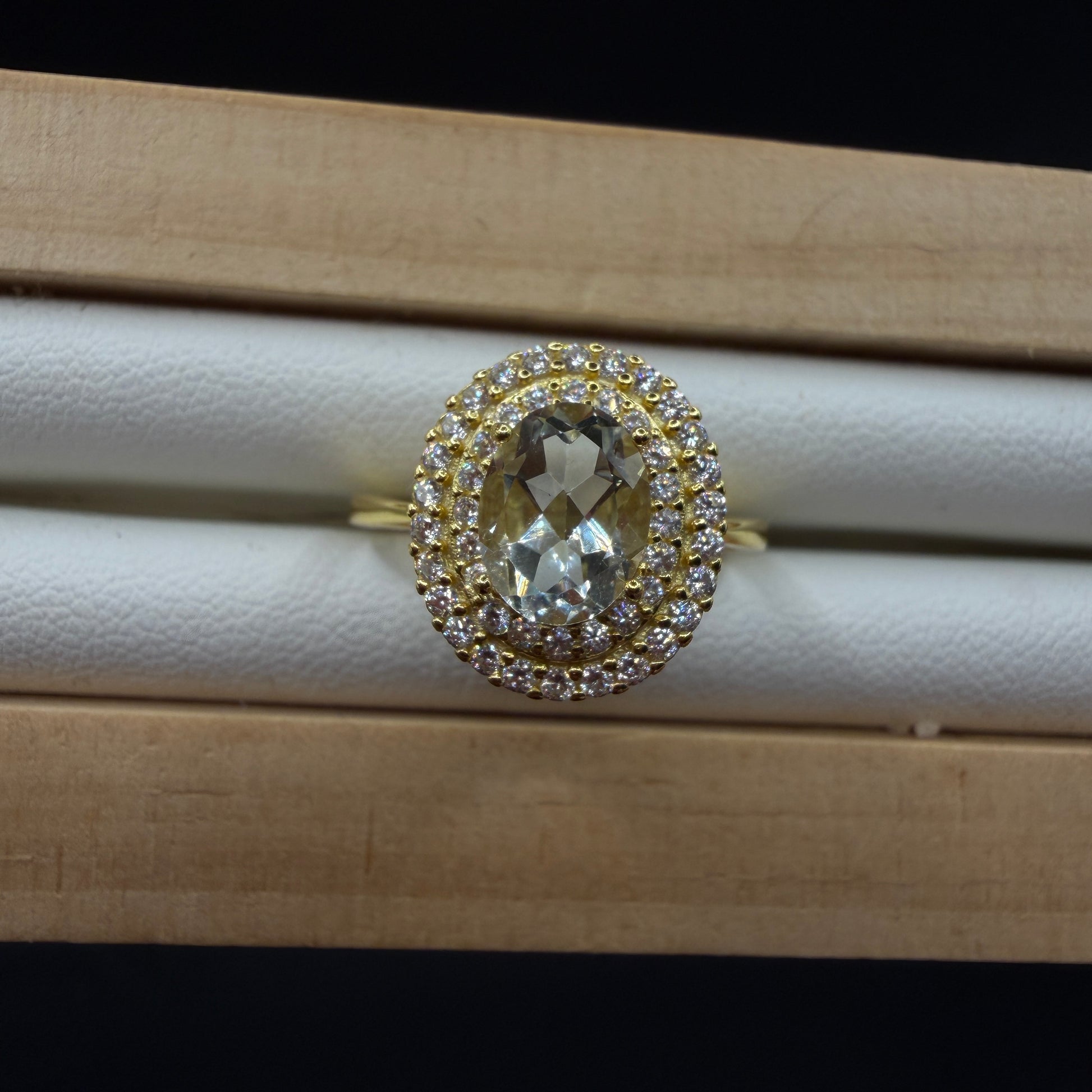 Topaz S925 Adjustable Ring