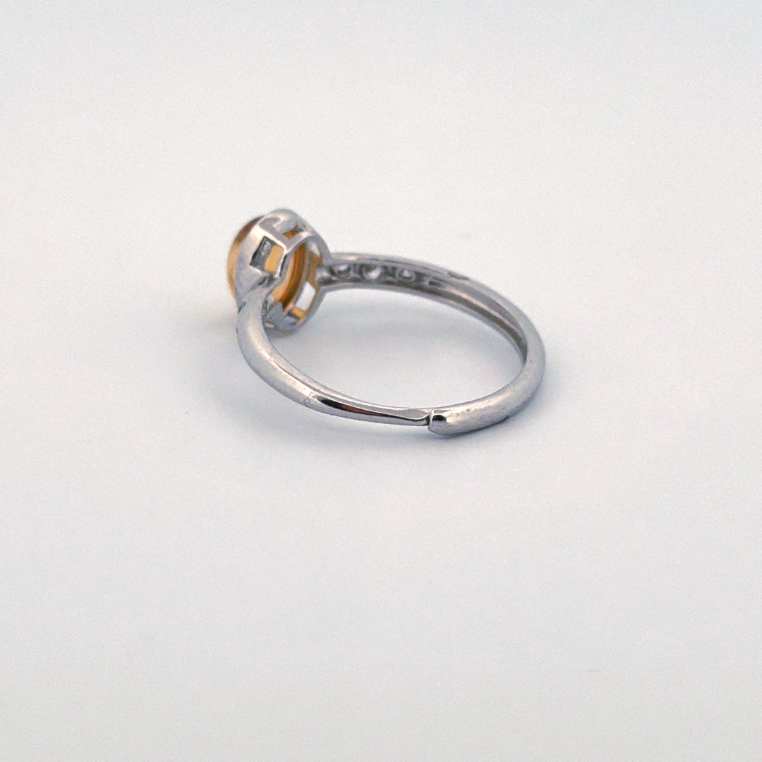 Citrine S925 Adjustable Ring