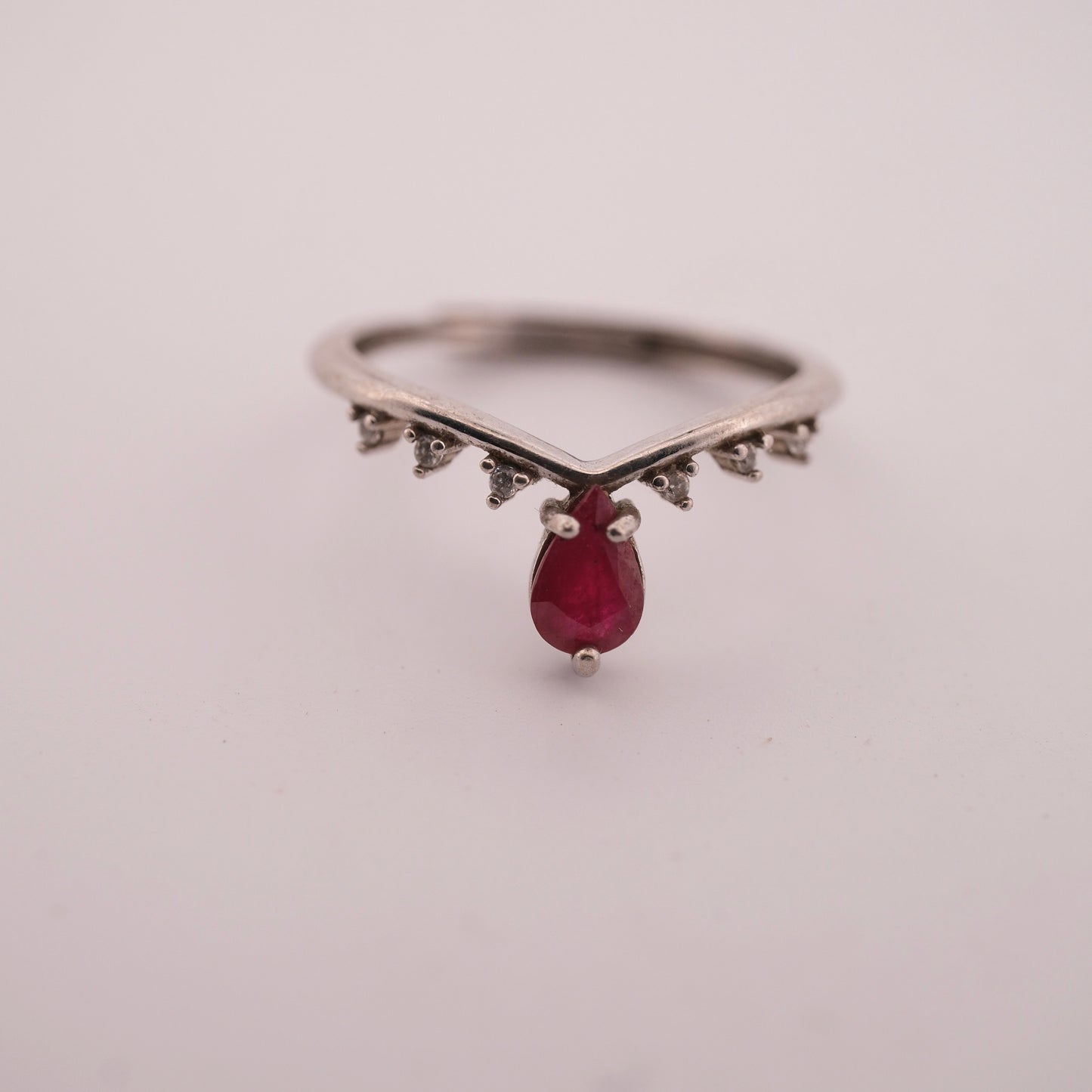 Ruby S925 Adjustable Ring