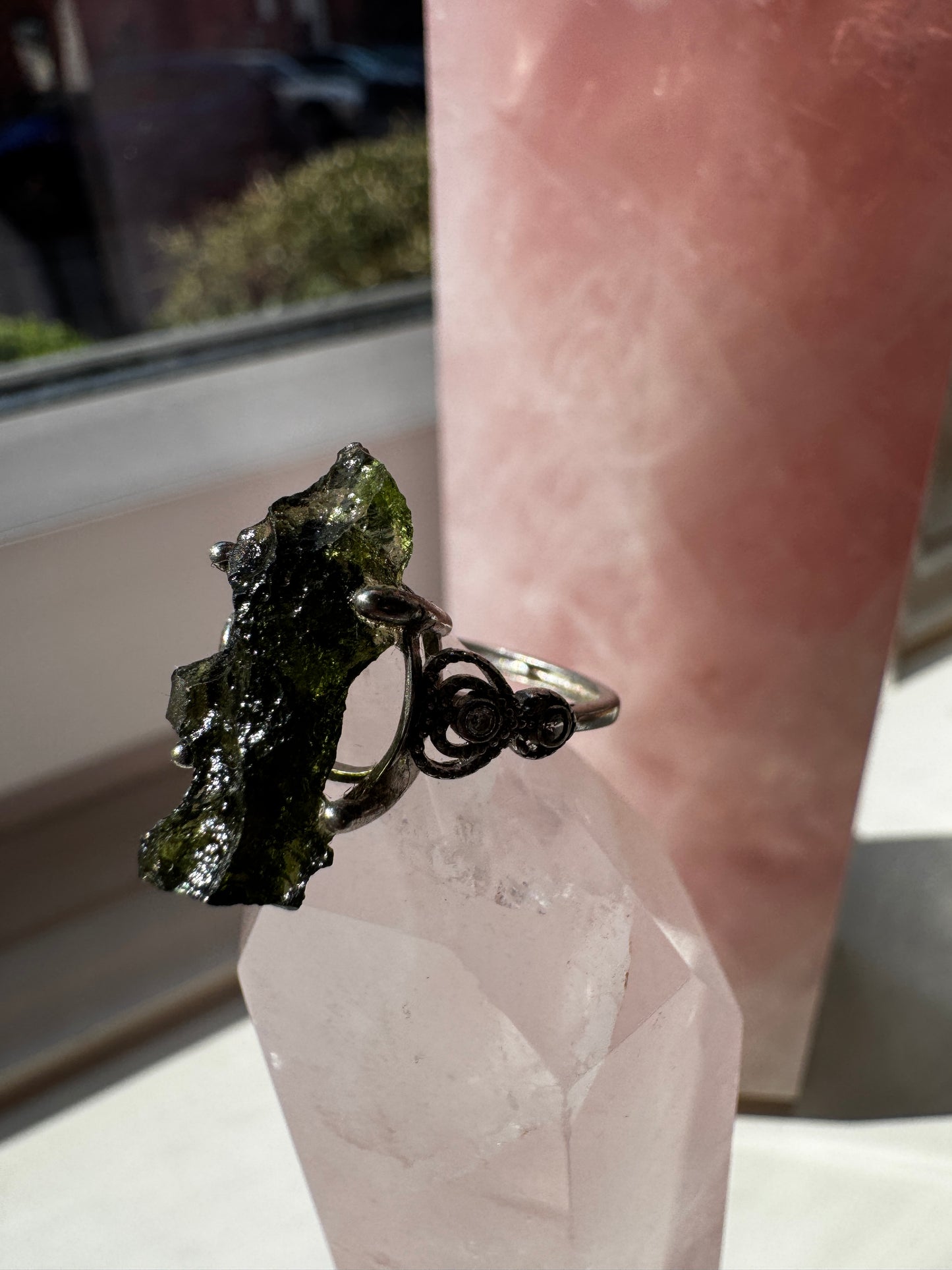 Moldavite Ring