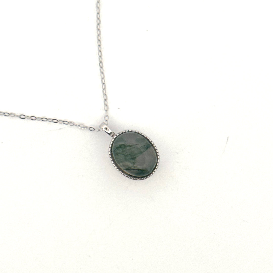 Moss Agate S925 Necklace