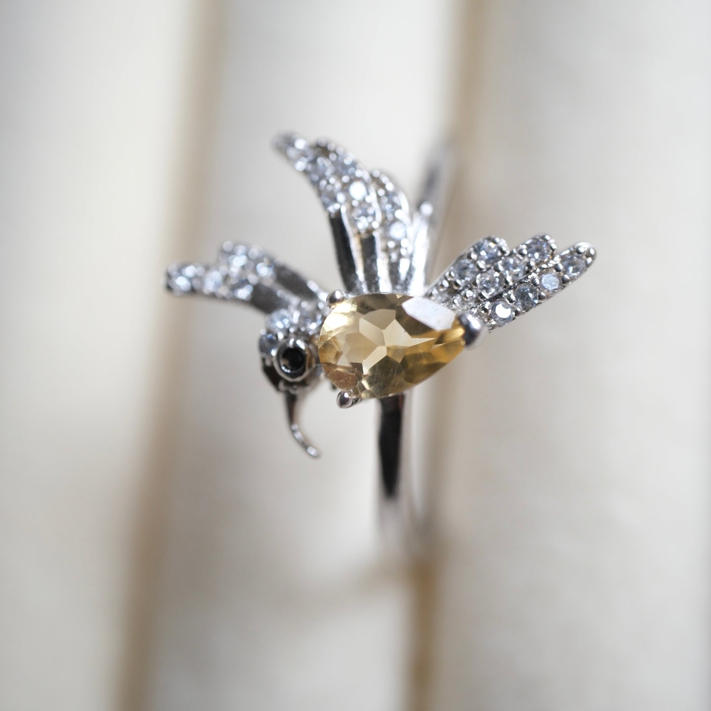 Citrine S925 Adjustable Ring