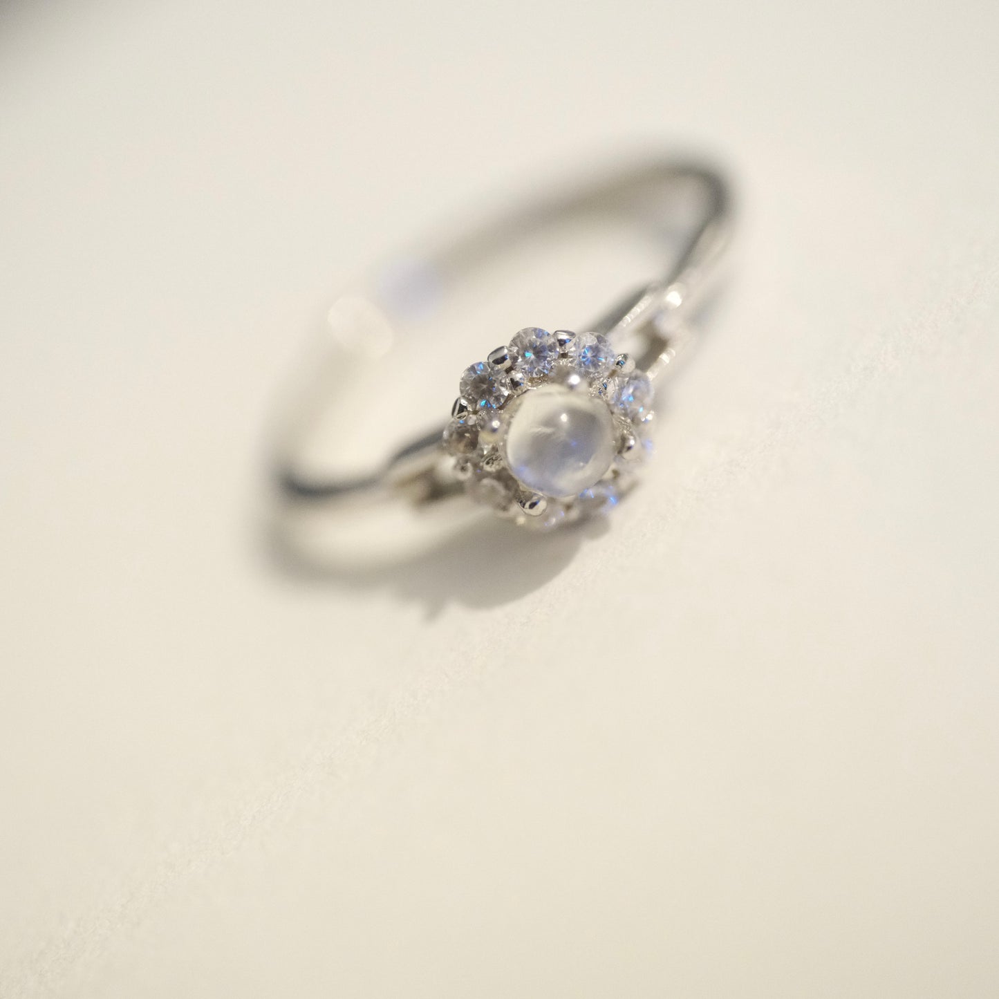 Moonstone S925 Adjustable Ring