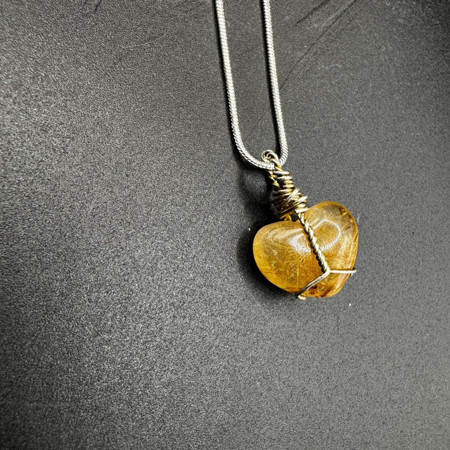 Handmade Golden Rutile Necklace