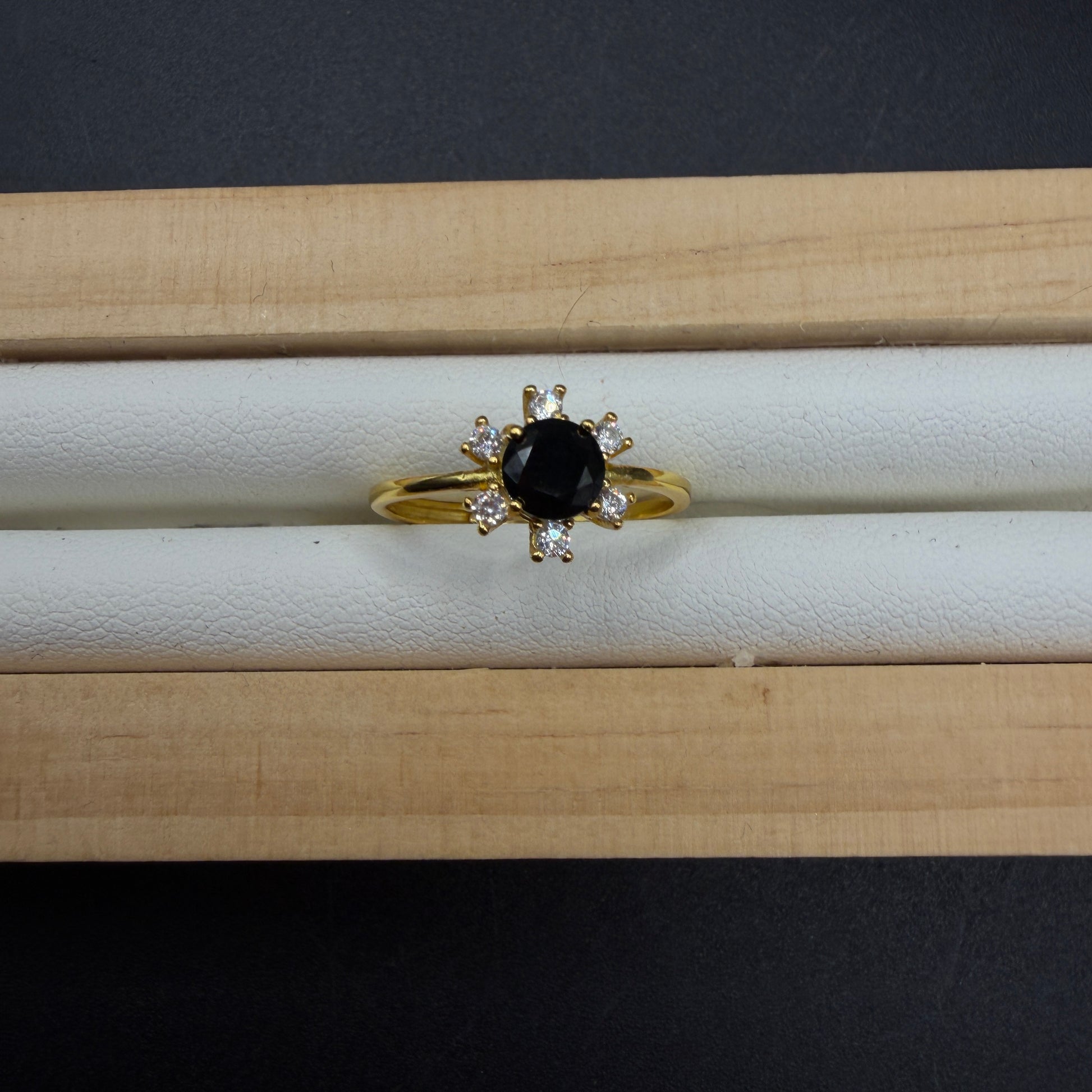 Black Spinel S925 Adjustable Ring