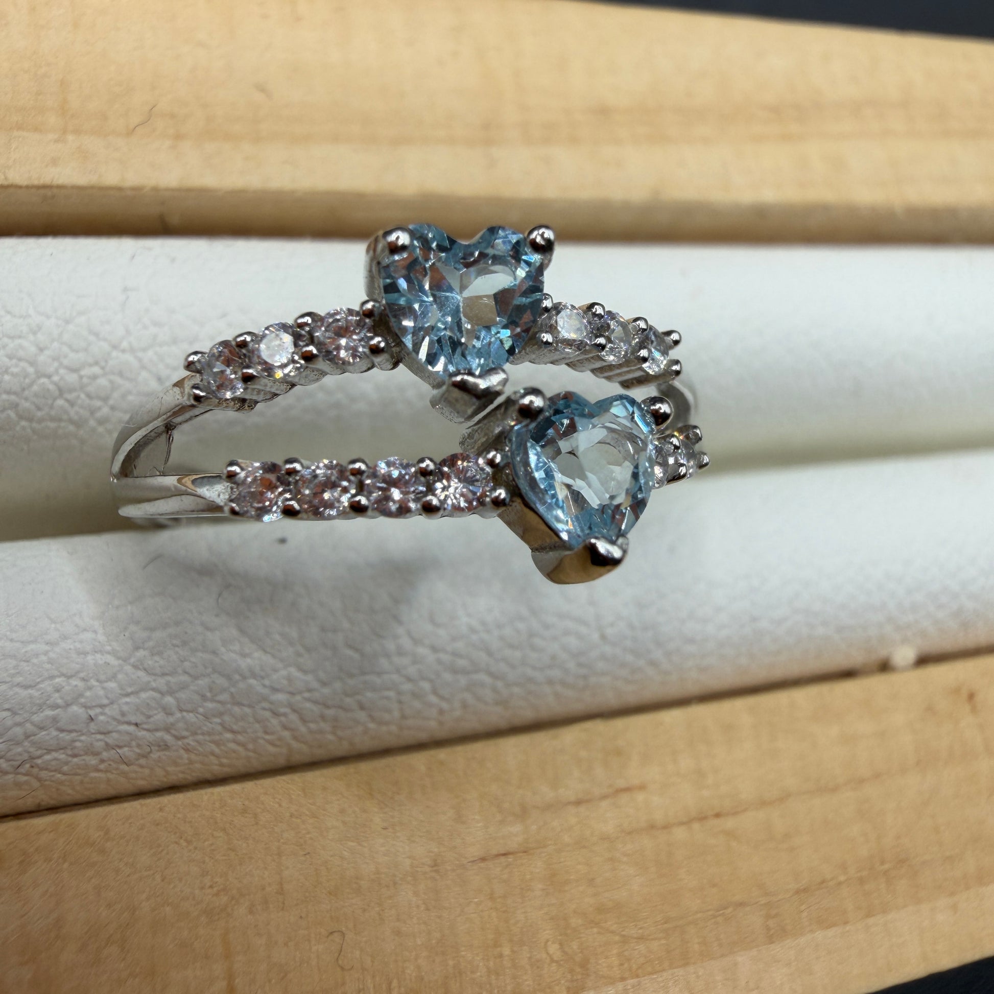 Blue Topaz S925 Adjustable Ring