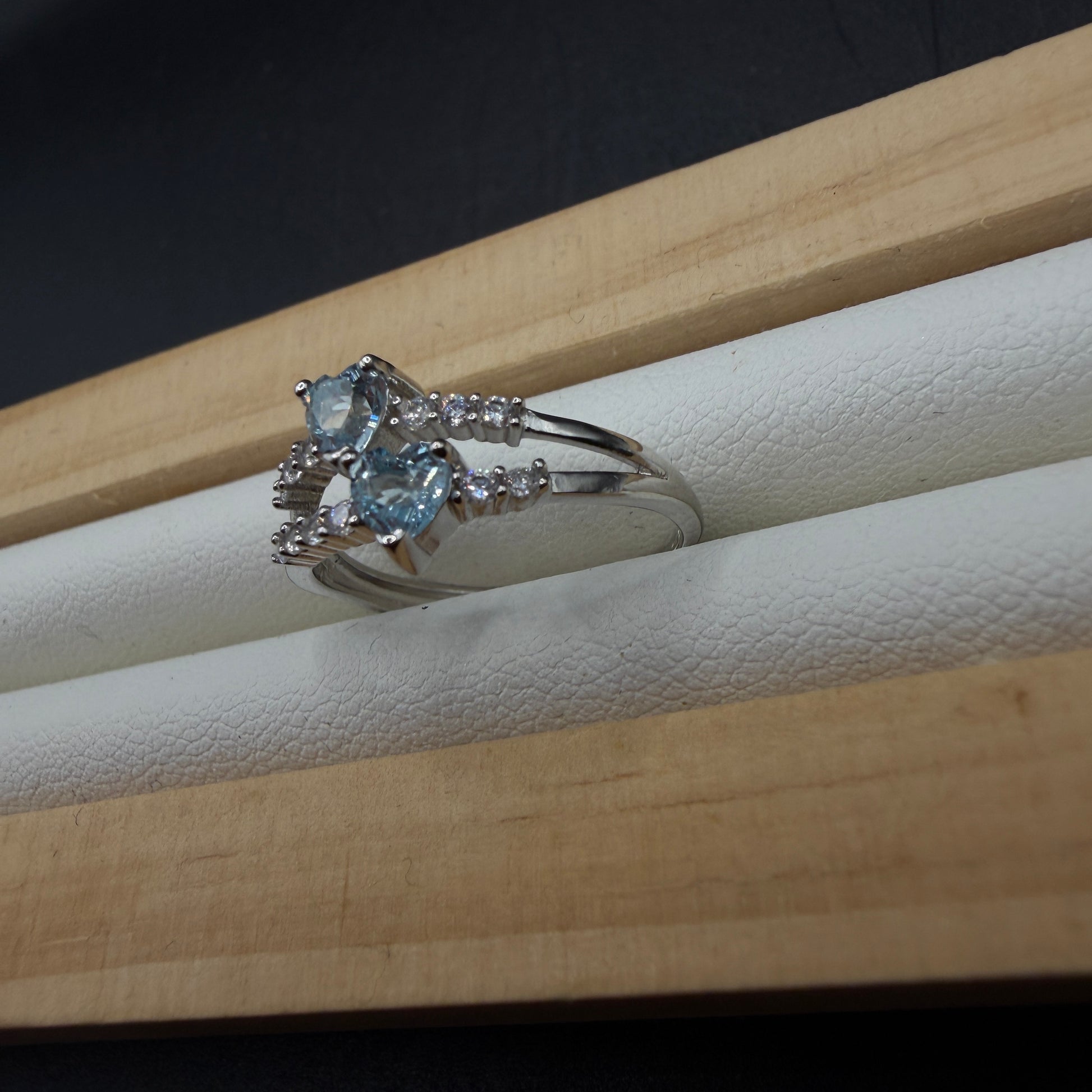 Blue Topaz S925 Adjustable Ring