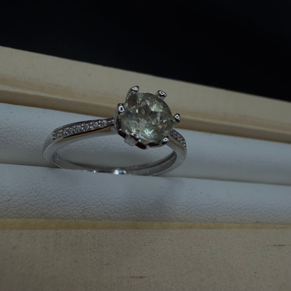 Libyan Desert Glass S925 Certified Adjustable Ring