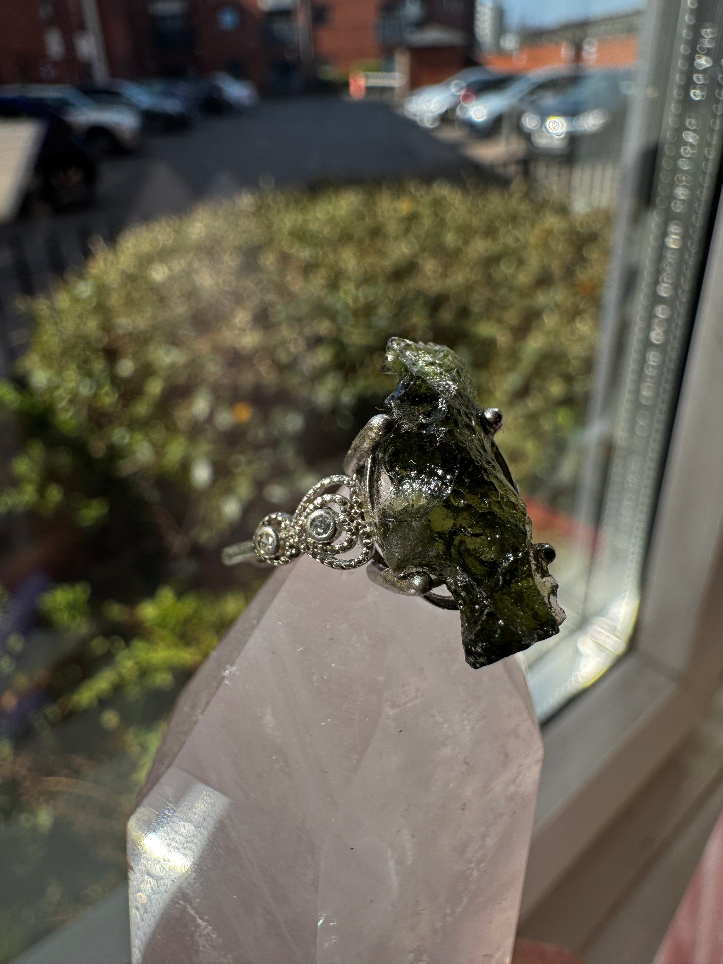 Moldavite Ring