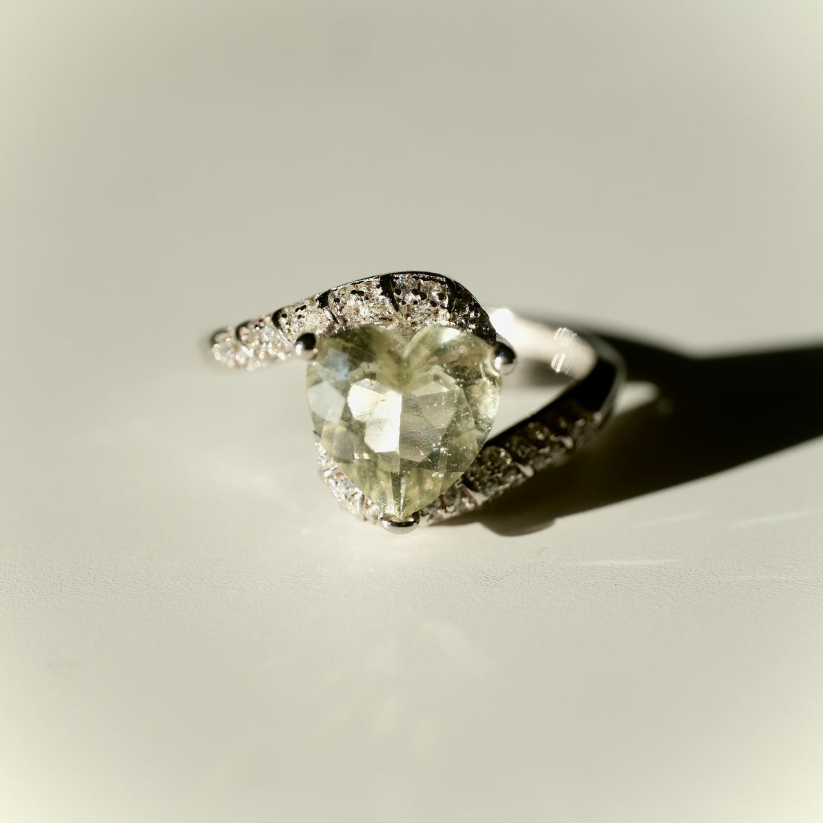 Libyan Desert Glass S925 Certified Adjustable Ring