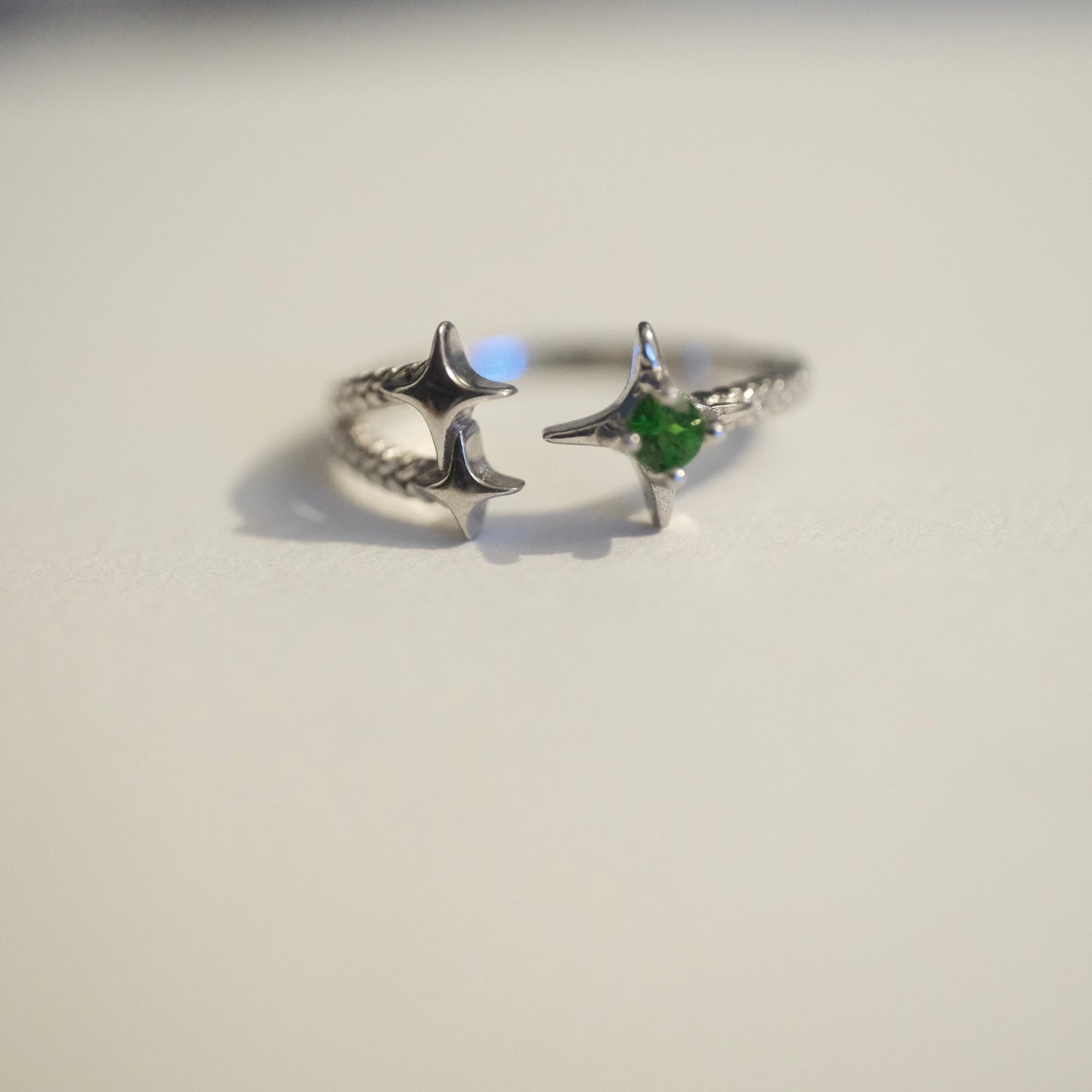 Diopside Star S925 Adjustable Ring