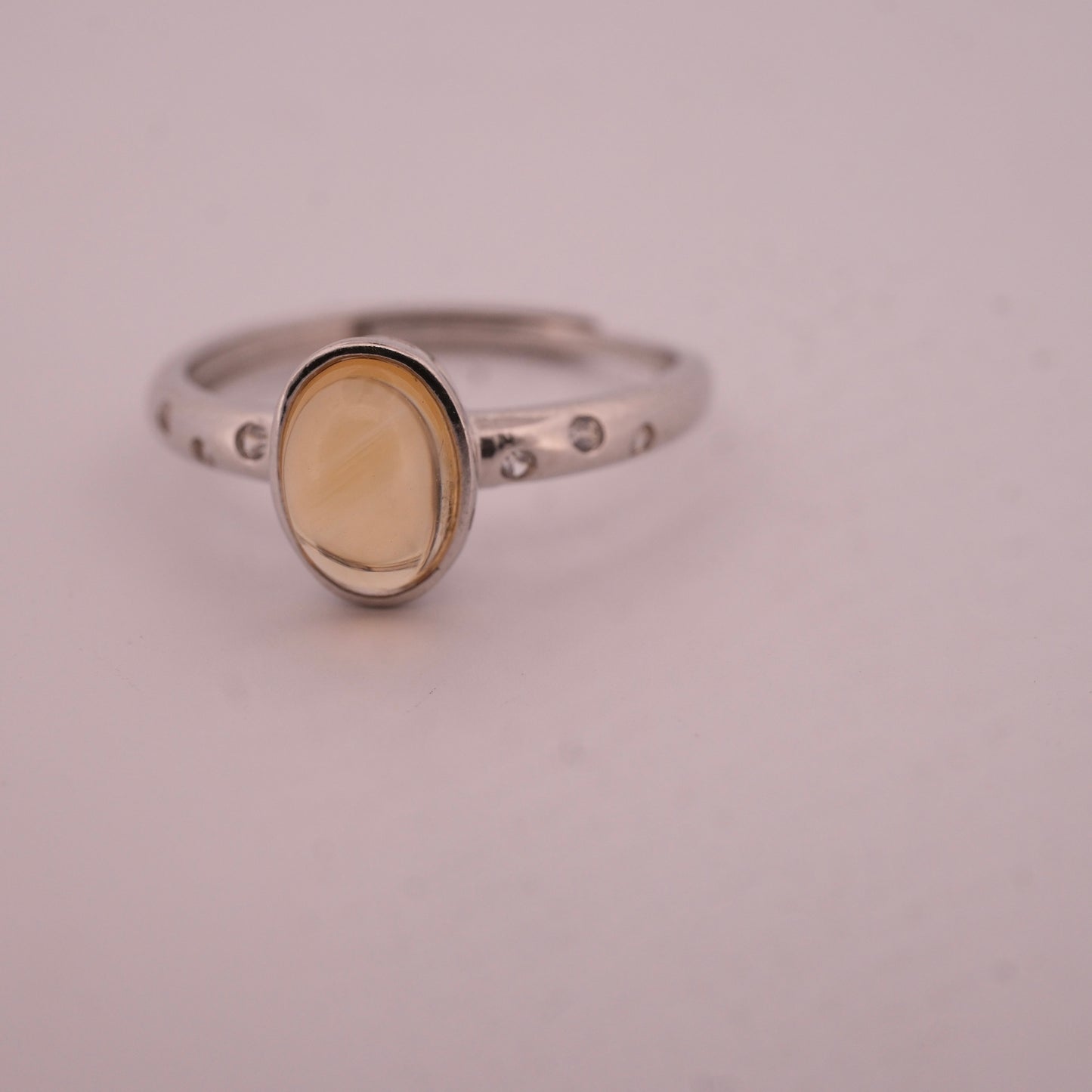 Citrine S925 Adjustable Ring