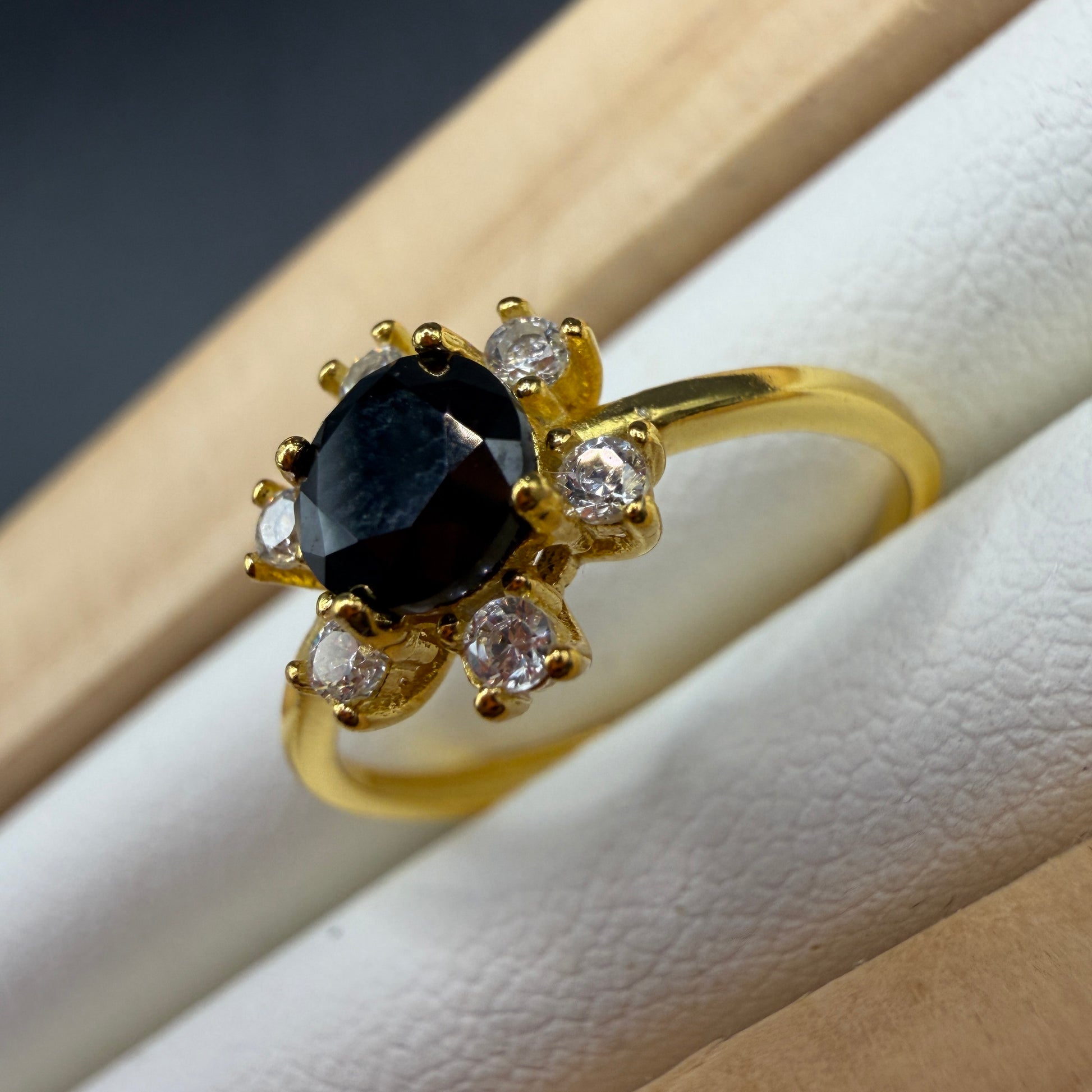Black Spinel S925 Adjustable Ring