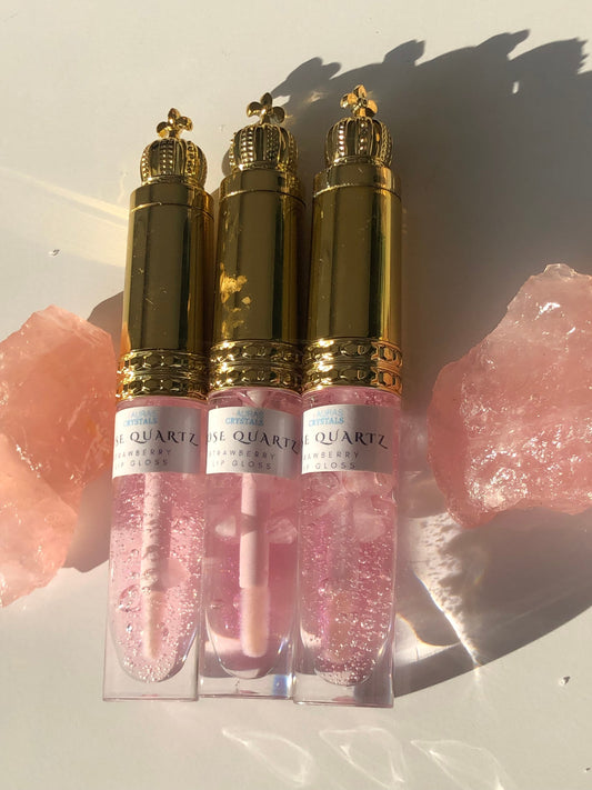 Rose Quartz Strawberry Lip Gloss