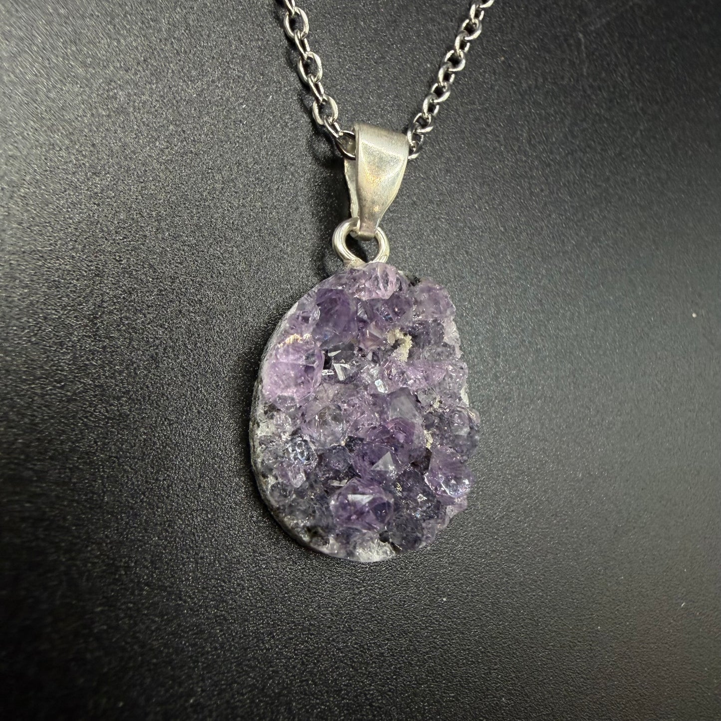 Amethyst Cluster S925 Necklace