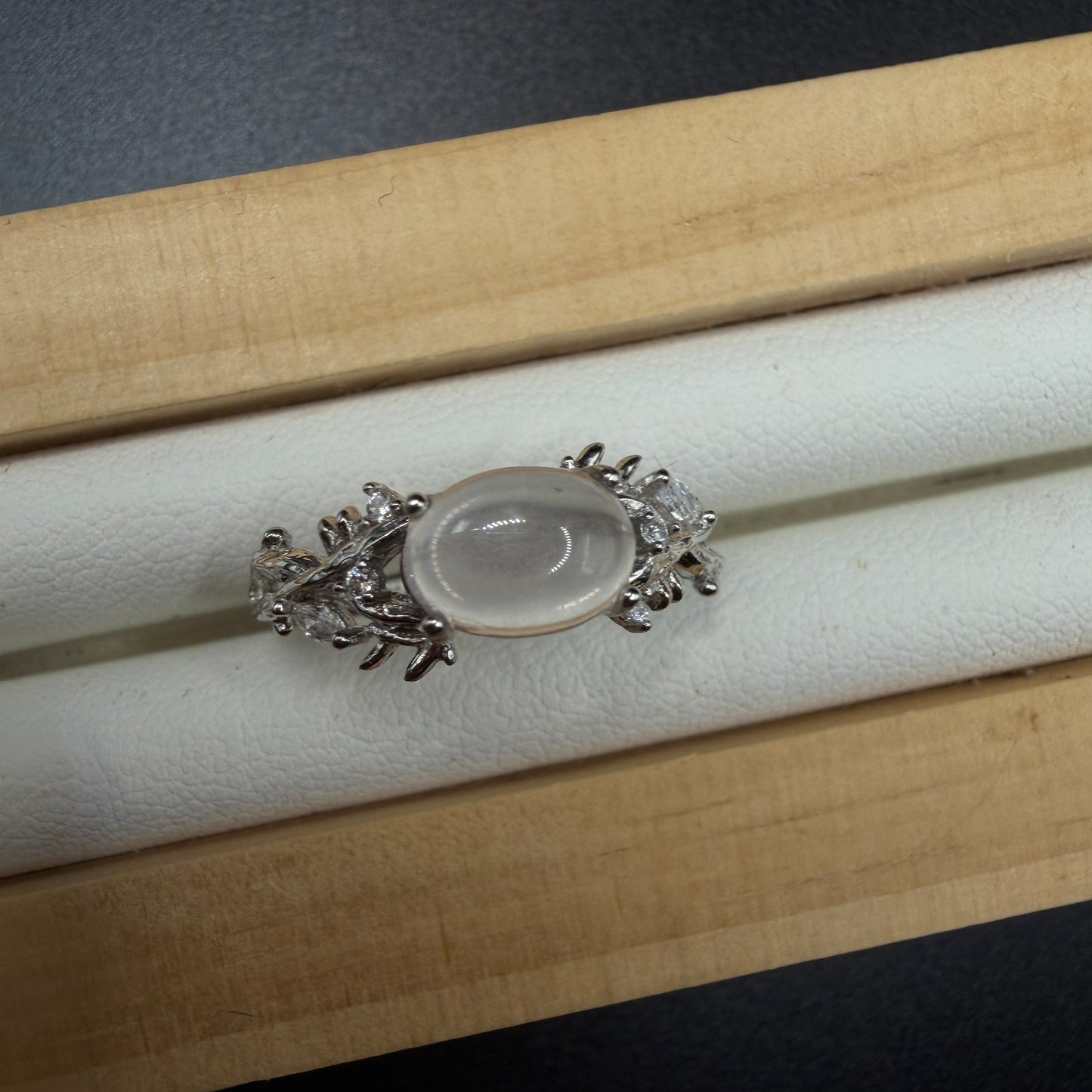 Moonstone S925 Adjustable Ring